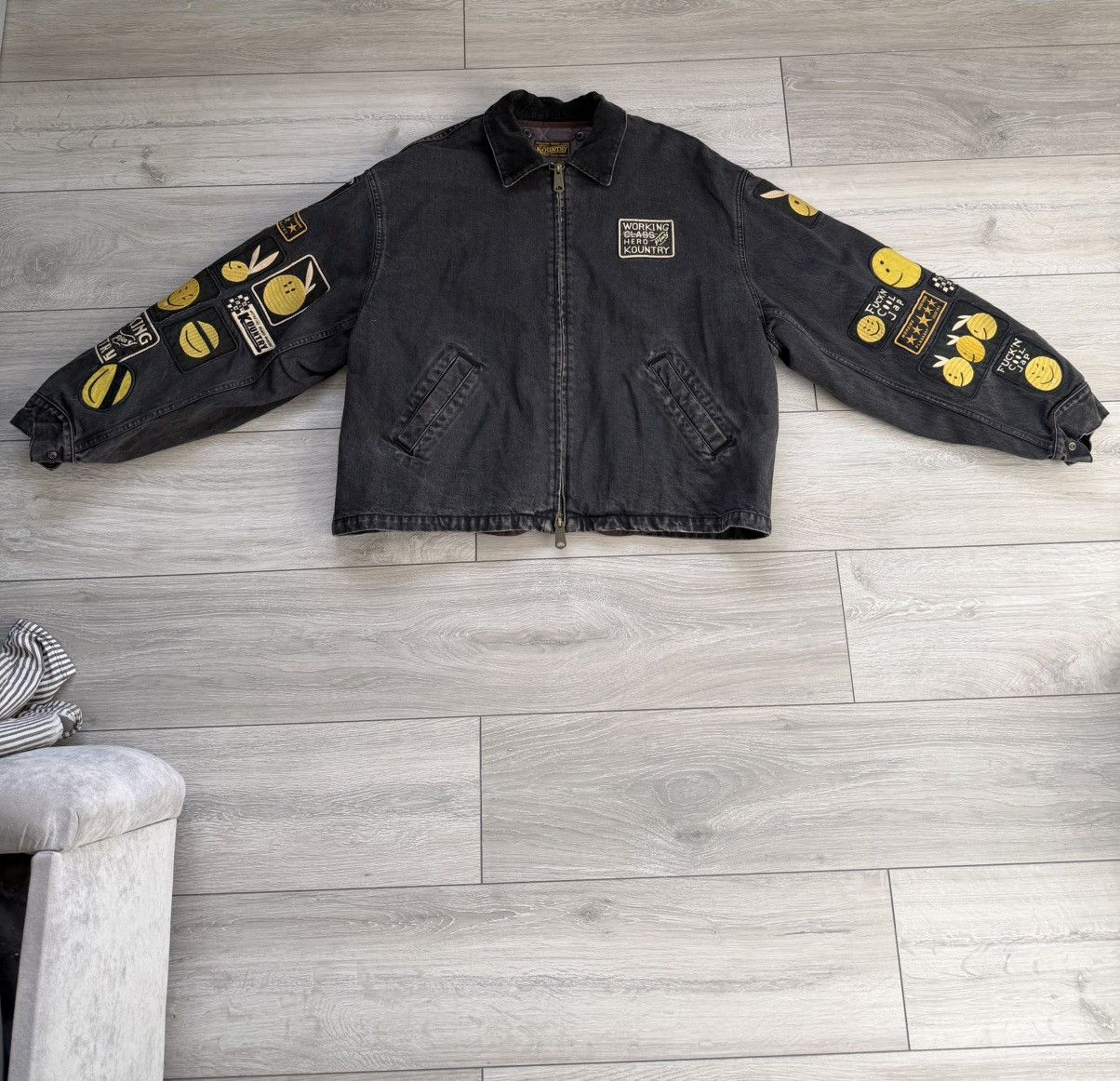 Kapital Kapital 14oz Denim T-Back Drizzler Jacket “Anarchy Rainbowy” Size US L / EU 52-54 / 3 - 1 Thumbnail