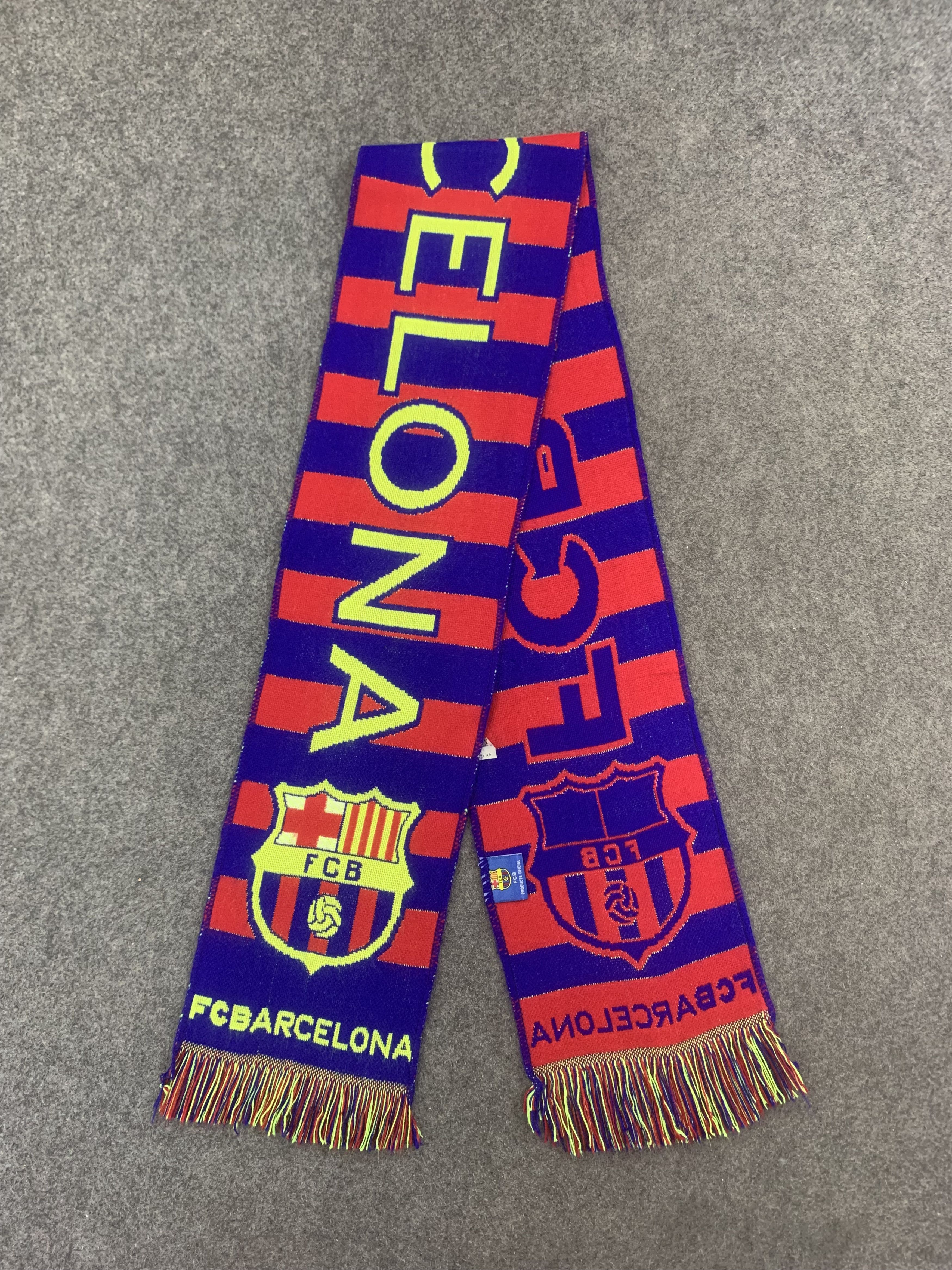Vintage FC Barcelona Scarf Wool Muffler Neck Wrap BL9233 Size ONE SIZE - 4 Thumbnail