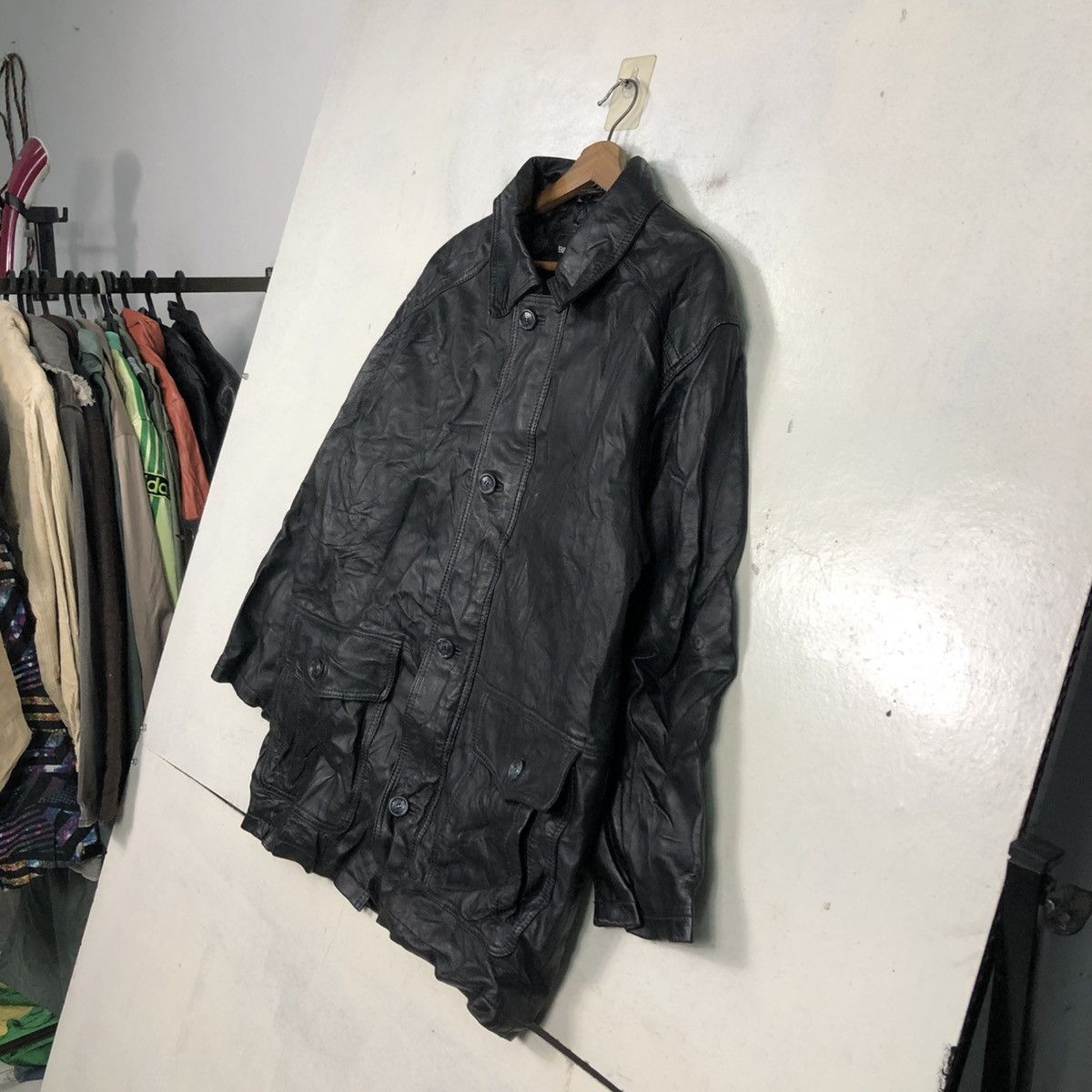 Japanese Brand 📌Vintage Leather Jacket Black Dog Blanket Issey Miyake Size US M / EU 48-50 / 2 - 4 Thumbnail
