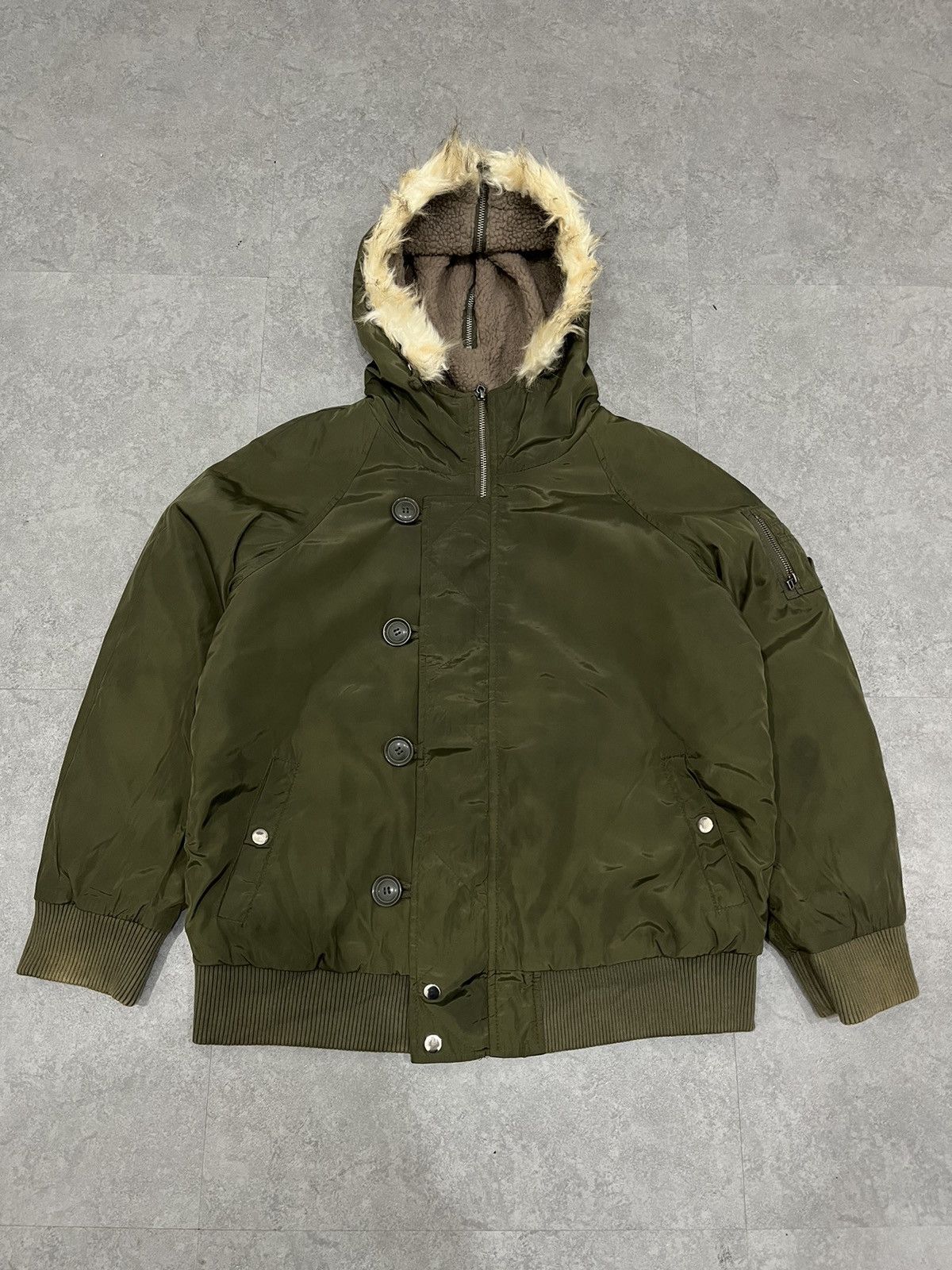 If Six Was Nine × Japanese Brand × Le Grande Bleu (L.G.B.) 2000s Bomber N2B Type KMRii Style Faux Fur Jacket Size US L / EU 52-54 / 3 - 3 Thumbnail