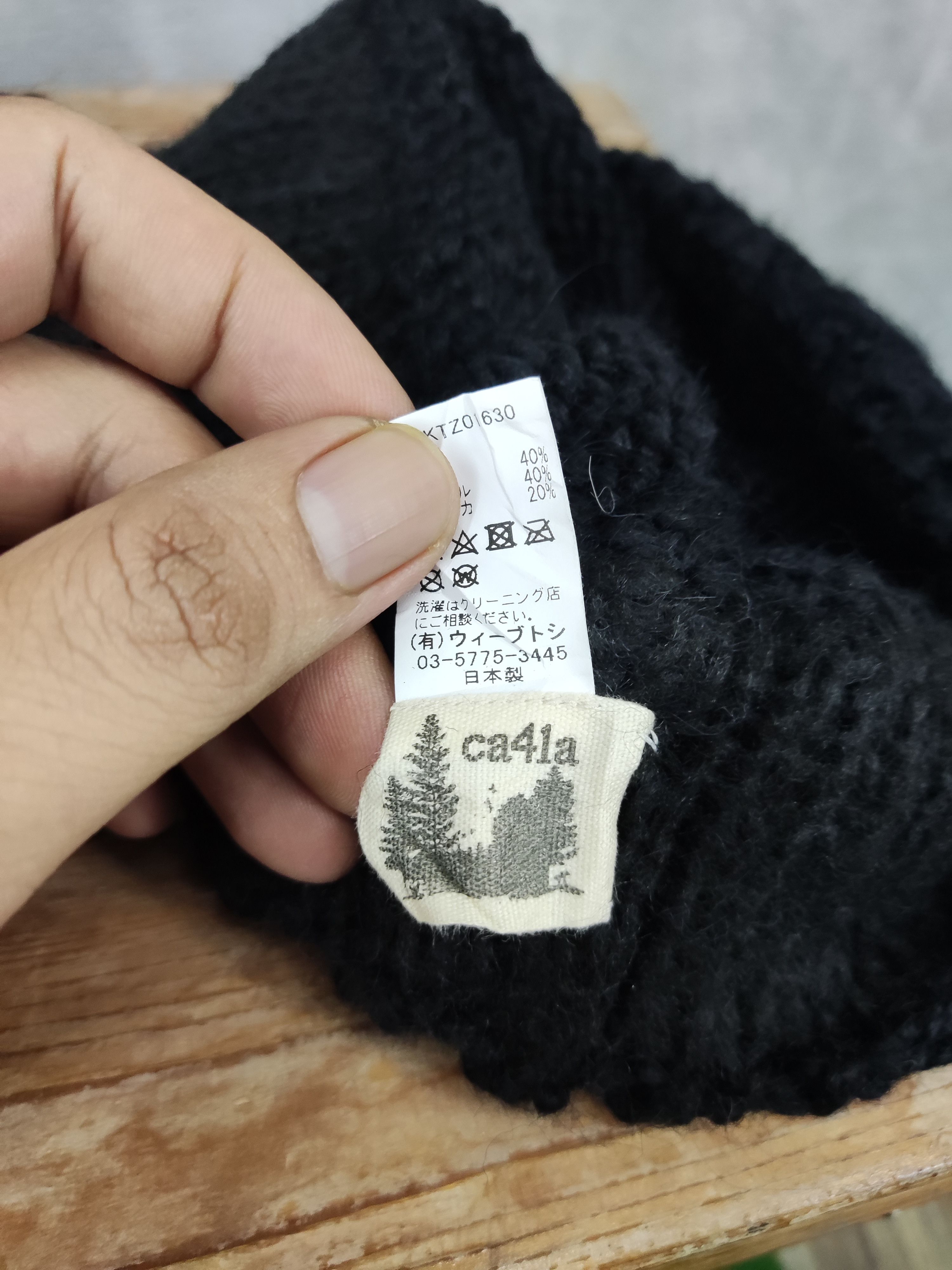 CA4LA Japanese Brand Ca4la Black Crochet Beanie Hat Size ONE SIZE - 7 Thumbnail