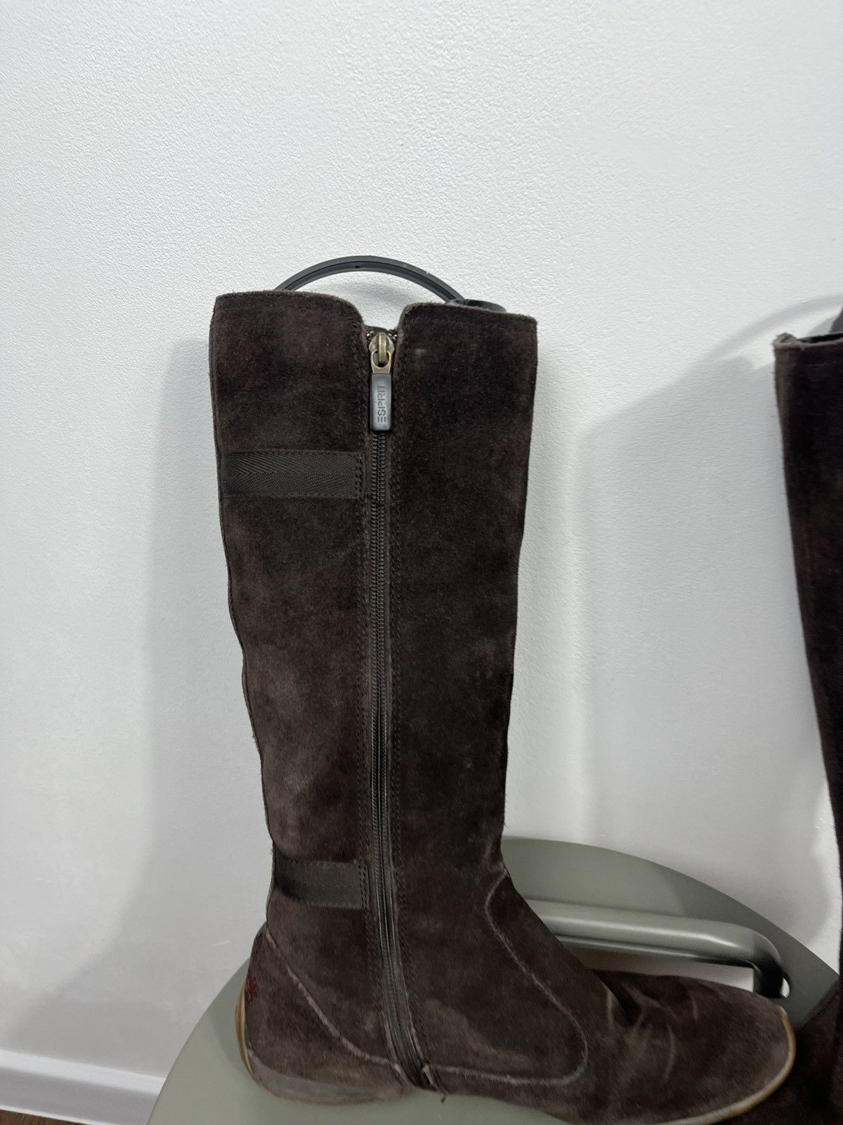 Other Women’s Brown Suede Racing Boots EU 38.5 Tall Zip Size US 7.5 / IT 37.5 - 10 Thumbnail