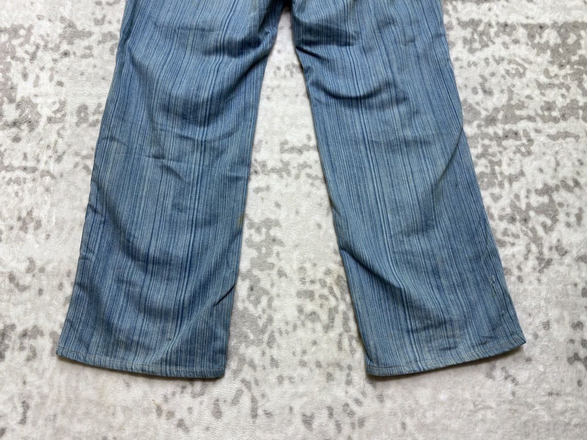 Japanese Brand Vintage BLUE WAYS Striped Distressed Double Knee Denim Pant Size US 32 / EU 48 - 13 Thumbnail