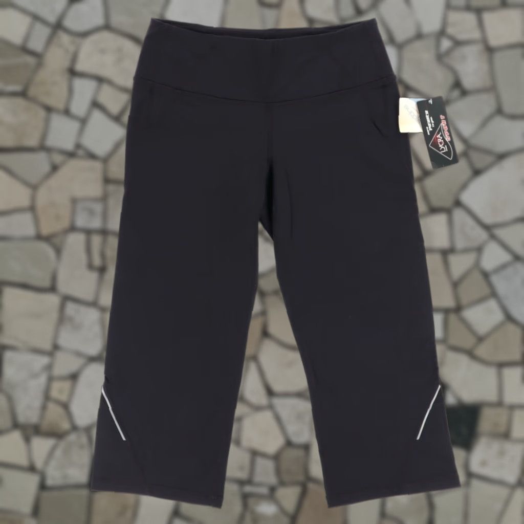 Athleta Athleta Black Women's XS Capri Coolmax Nylon Woven Athletic Pants Capris Relaxed Fit Activewear Shorts/Pants Size 26" / US 2 / IT 38 - 1 Thumbnail
