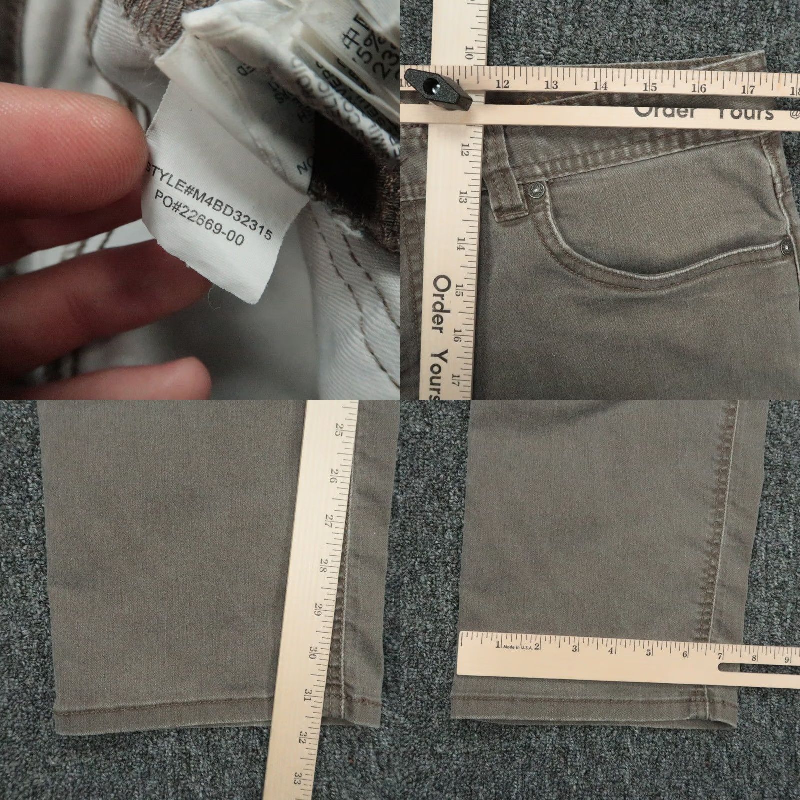 Prana prAna Jeans Men 34x32 Beige Brown Bridger Stretch Organic Cotton Denim Outdoor Size US 34 / EU 50 - 8 Thumbnail