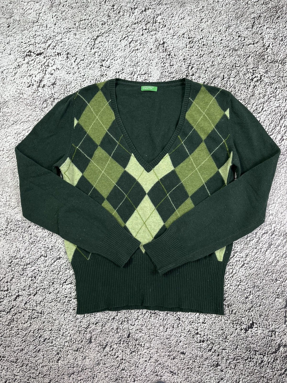Benetton Vintage Y2K Benetton check old money sweater streetwear Size M / US 6-8 / IT 42-44 - 5 Thumbnail