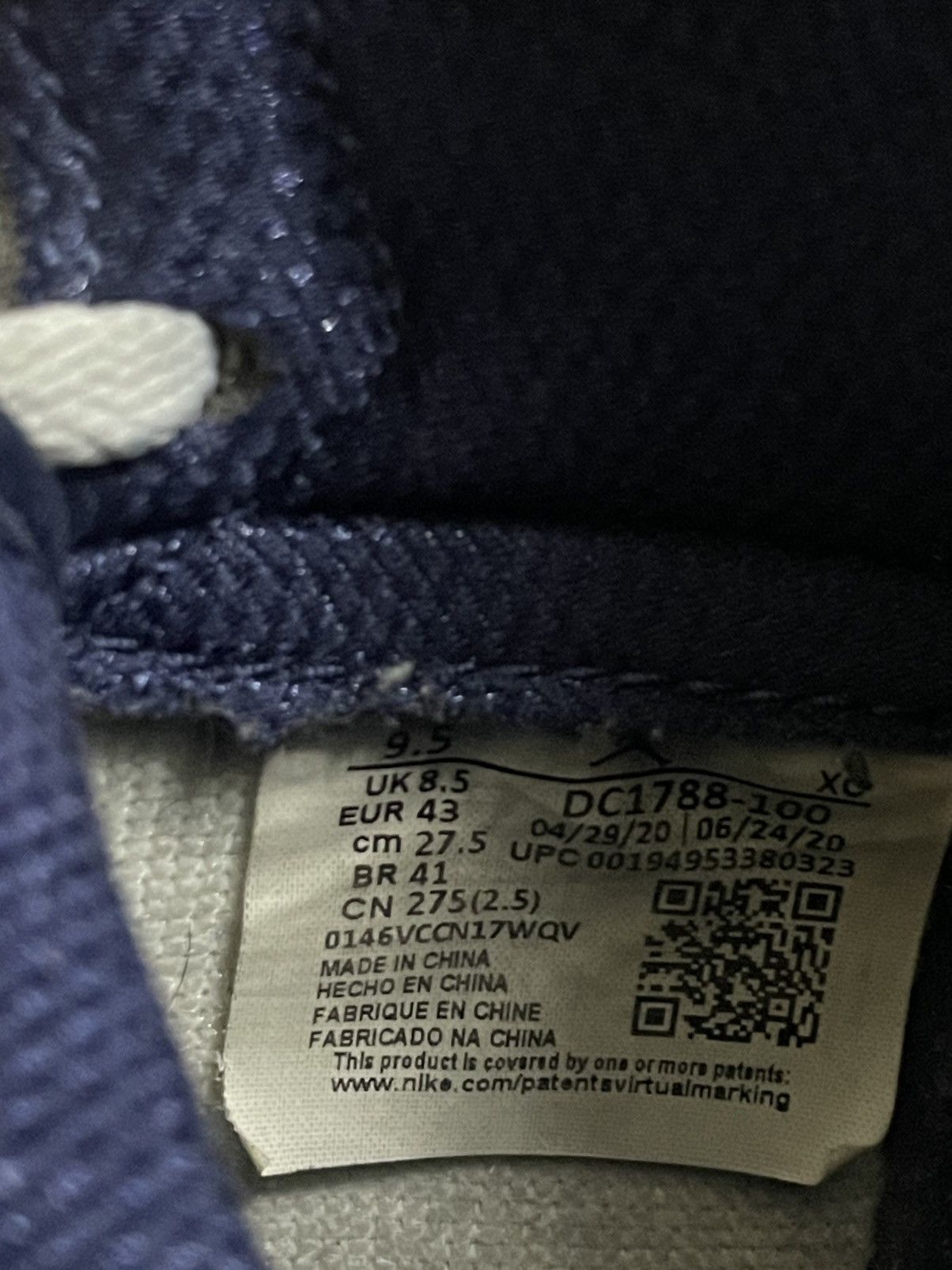 Jordan Brand Air Jordan 1 Retro High Co.Jp “Midnight Navy Size US 9.5 / EU 42-43 - 7 Thumbnail
