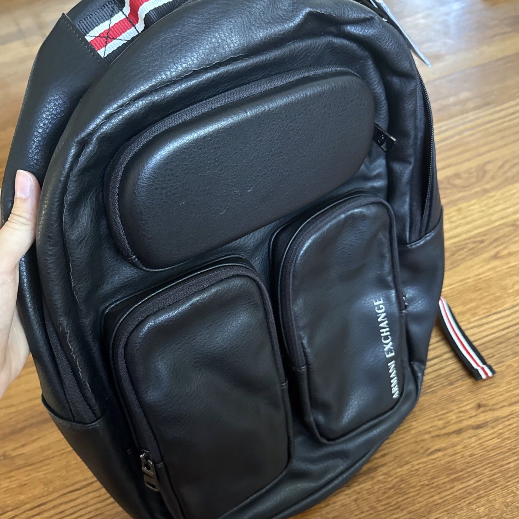 Armani Exchange Armani Exchange Backpack Faux Leather Black Men Brand New Size ONE SIZE - 3 Thumbnail