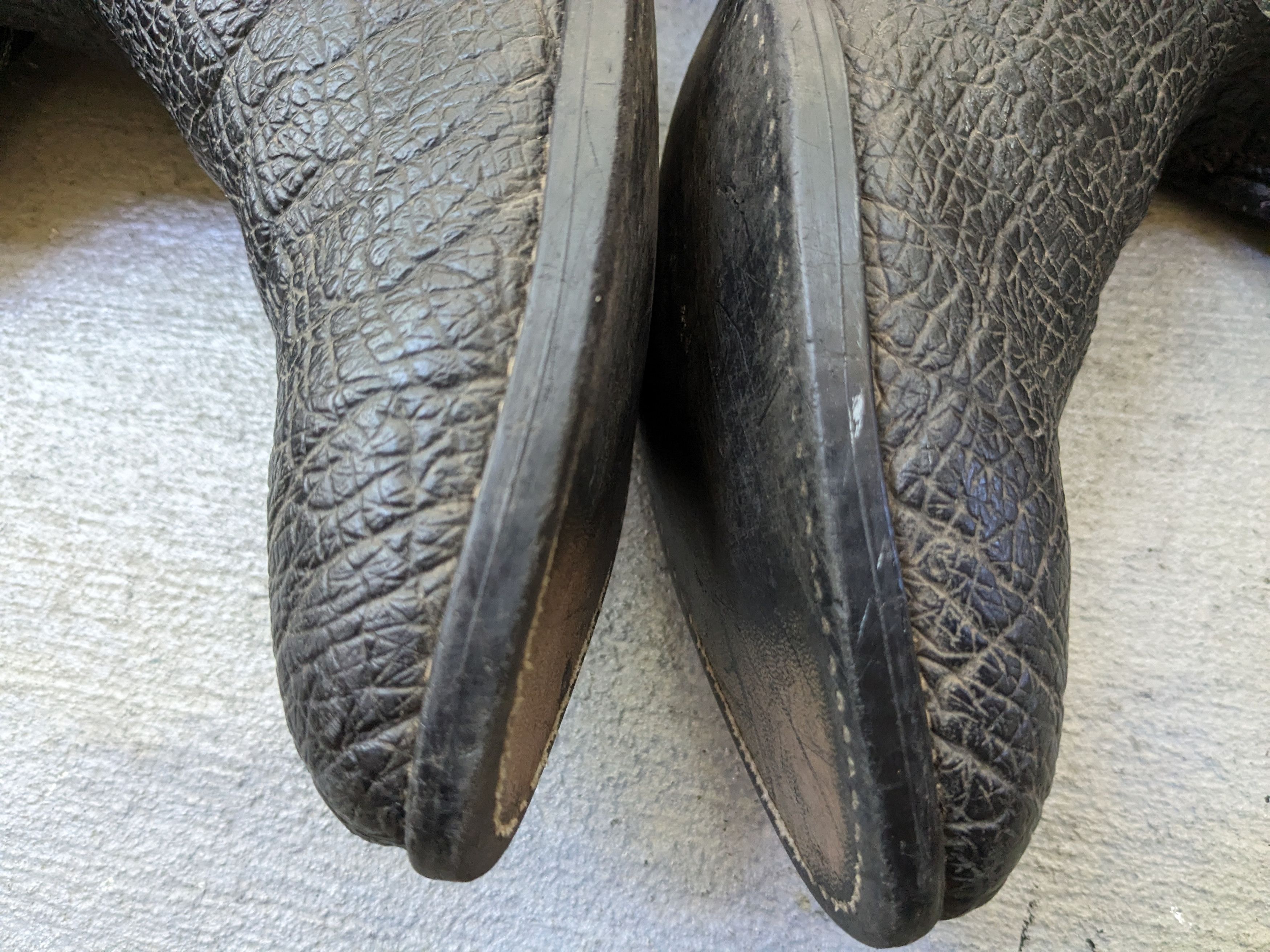 Vintage Vintage Bronco Cowboy Boots 12 Wide Black Faux Leather Vegan Size US 12 / EU 45 - 10 Thumbnail