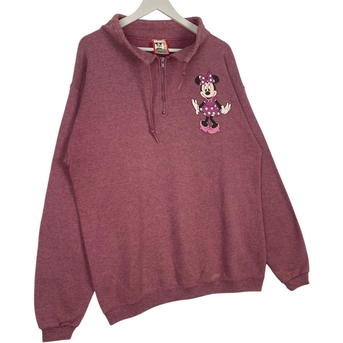 Disney × Vintage Vintage Disneyland MinnieMouse Turtleneck Sweatshirt Pink Size L / US 10 / IT 46 - 3 Thumbnail