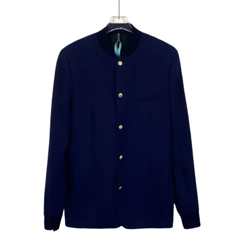 Dior Navy Wool Men's Outerwear Jacket 0089