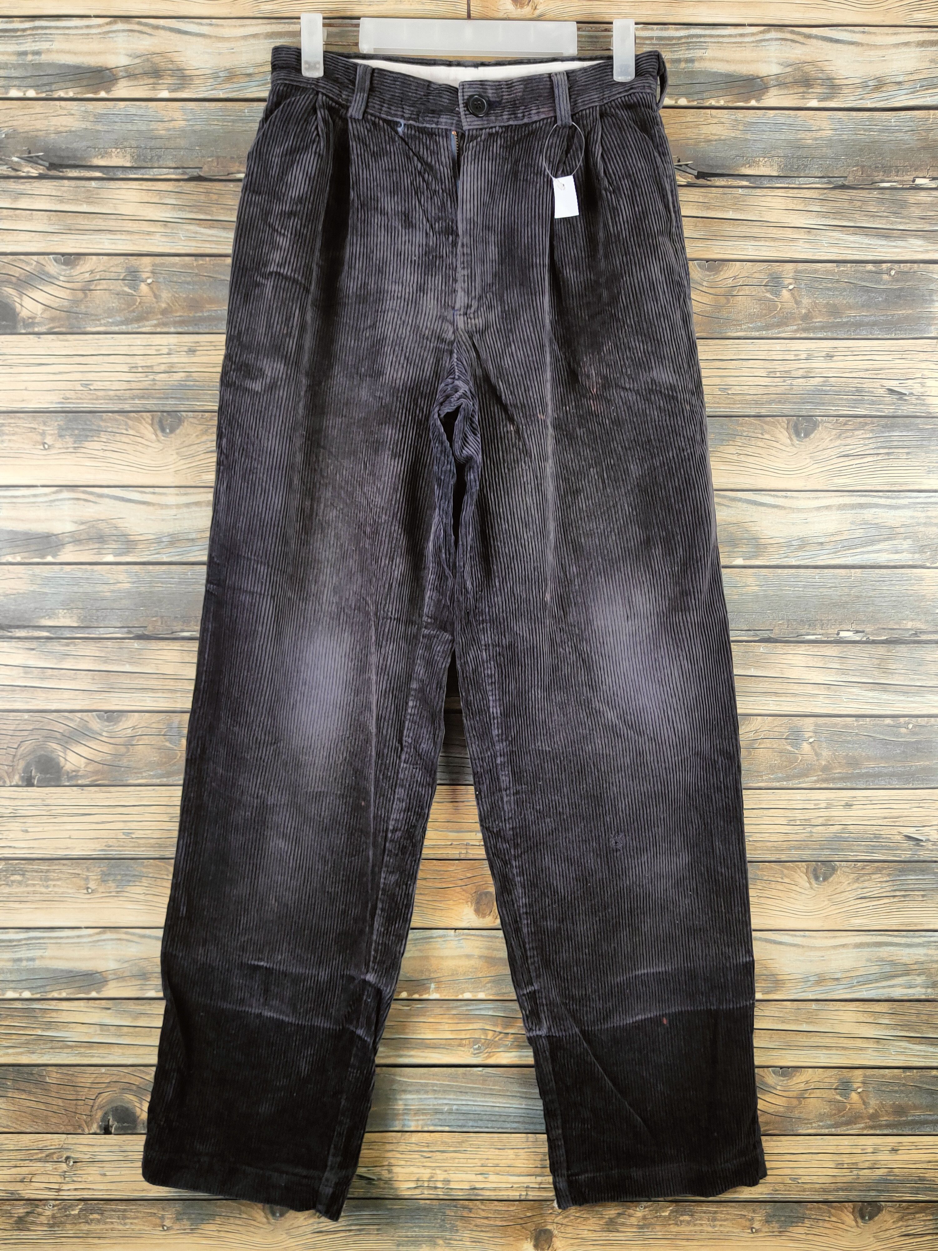 Japanese Brand DL Japanese Brand Dark Gray Corduroy Pants #46-368 Size US 27 - 1 Thumbnail