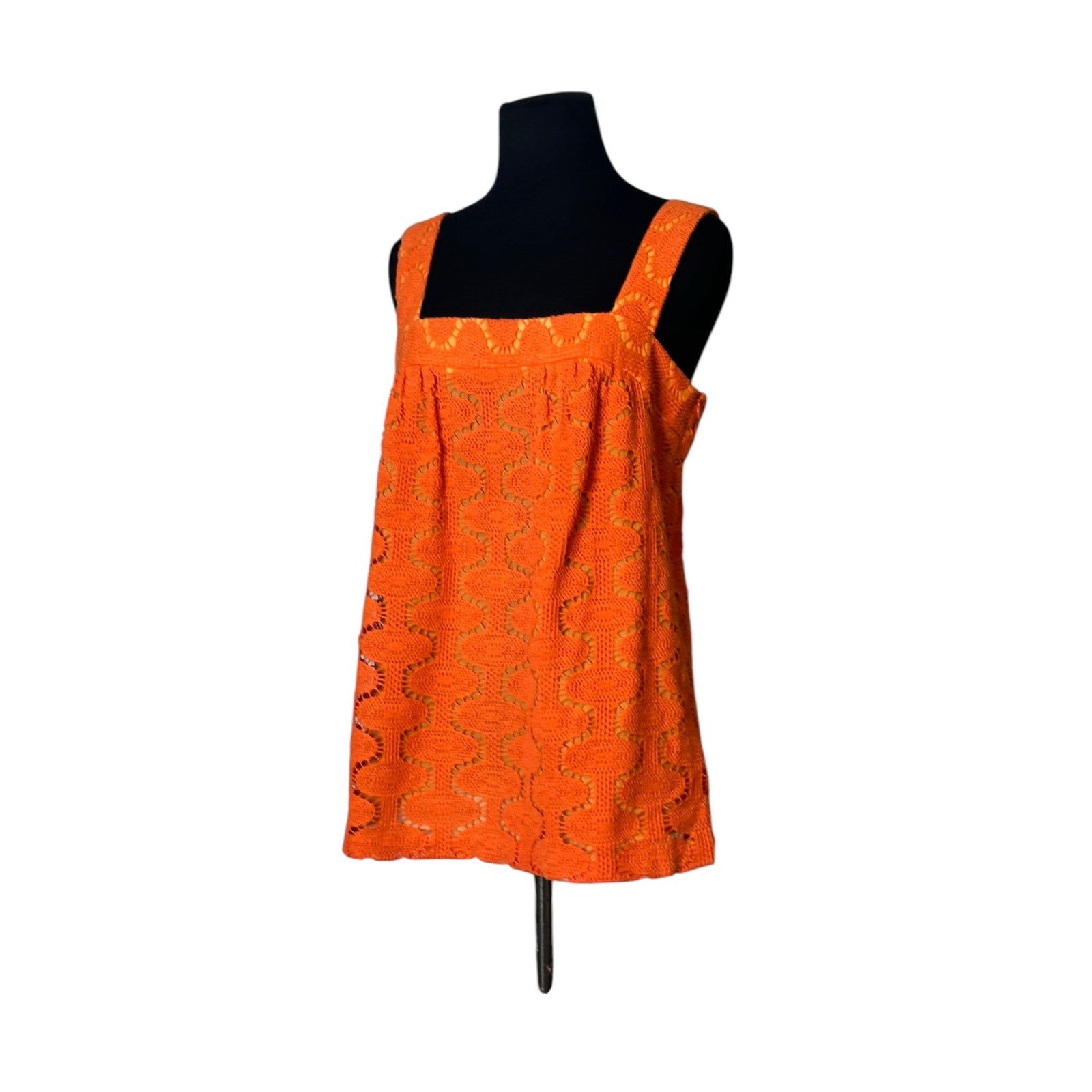 Trina Turk Trina Turk orange crochet knit cami tank top size M Size M / US 6-8 / IT 42-44 - 7 Thumbnail