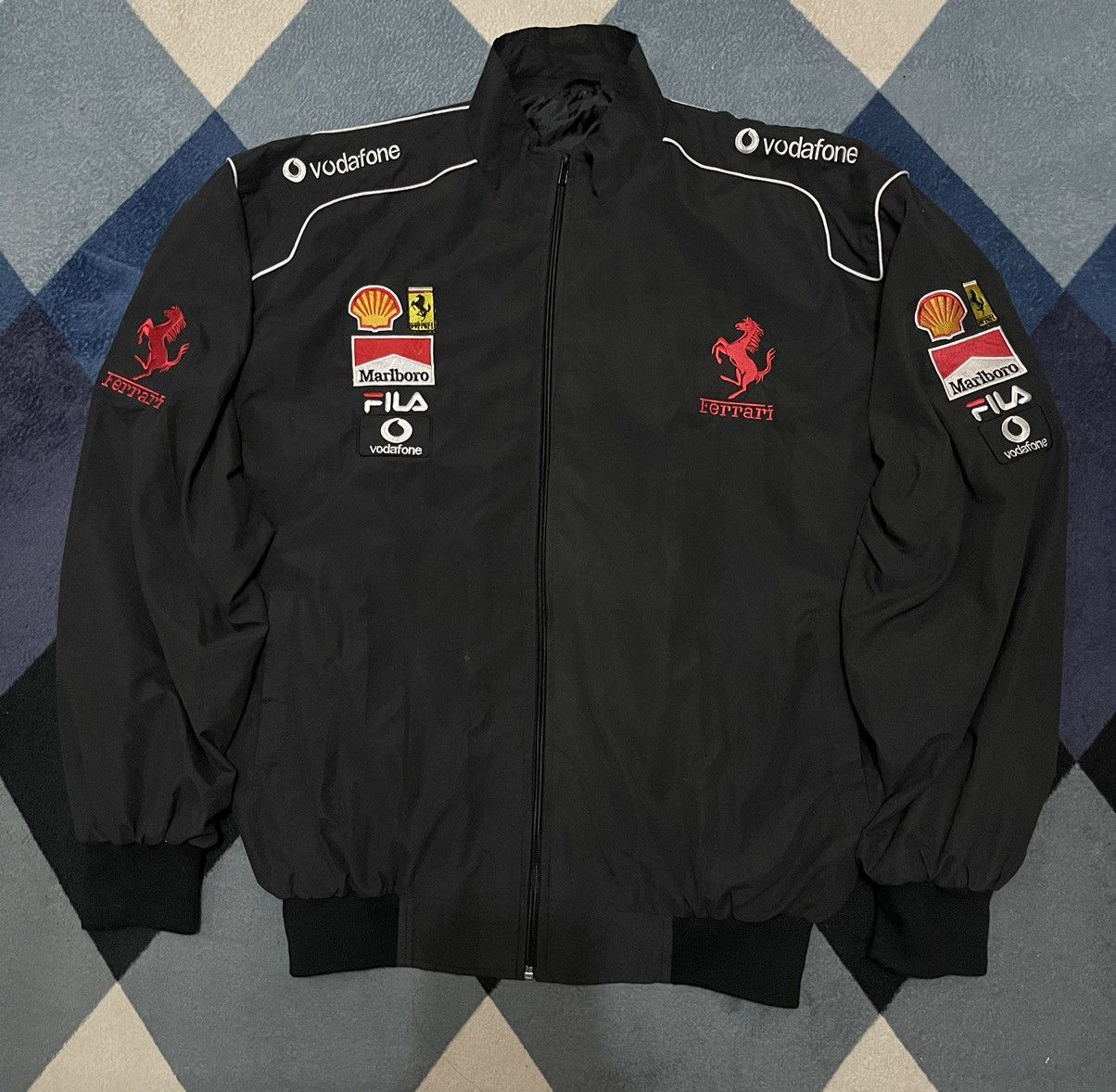 Vintage VINTAGE FERRARI BOMBER JACKET RACING Size US L / EU 52-54 / 3 - 1 Thumbnail