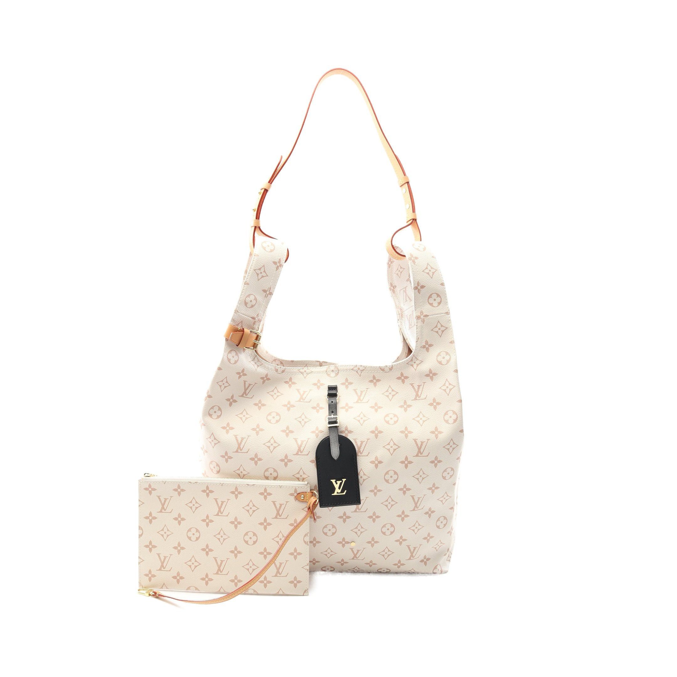 Louis Vuitton Atlantis Gm Monogram Dune Handbag Tote Bag Off White Pink Brown, Women's