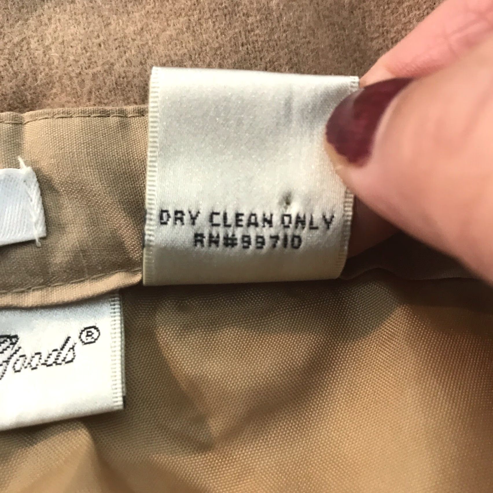Vintage VINTAGE Cambridge Dry Goods Wool Blend Wide-Leg Dress Pants Womens Plus Size 20 Beige Business Casual Winter Women's Size 42" / US 20 - 6 Thumbnail