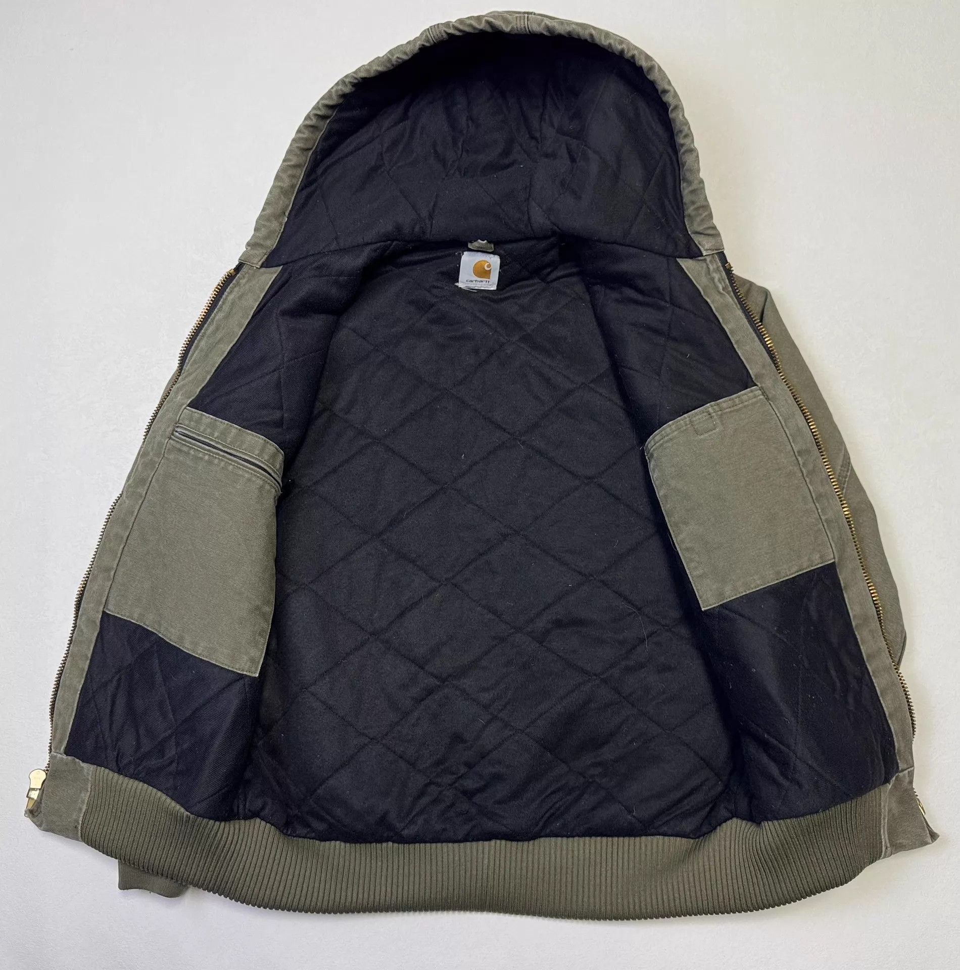 Carhartt Vintage Carhartt J130 ARG Army Green S Hooded Work Jacket Size US S / EU 44-46 / 1 - 4 Thumbnail