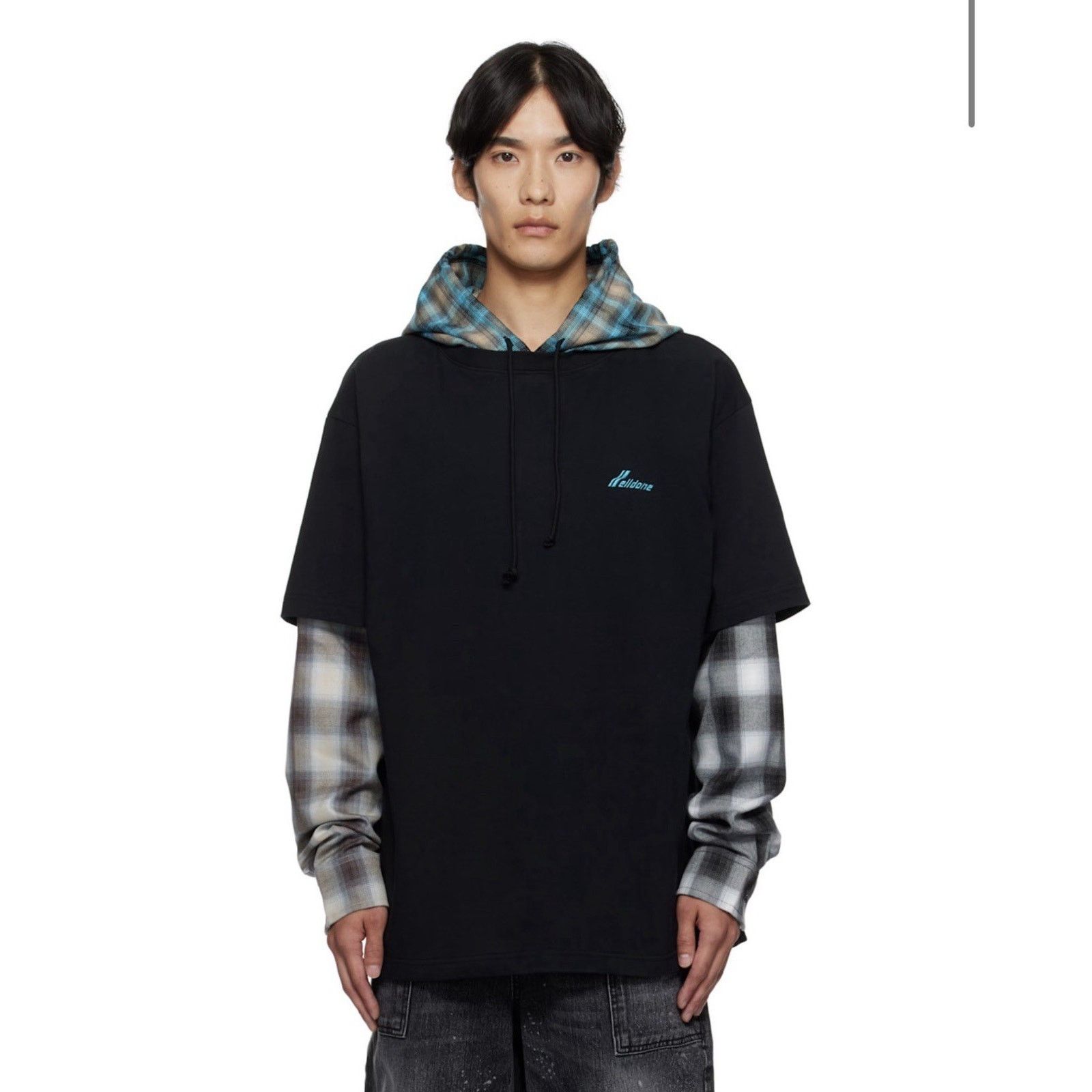 WE11DONE We11done Black Checkered Patch Long-Sleeved T Shirt XL NWT Size US S / EU 44-46 / 1 - 2 Thumbnail