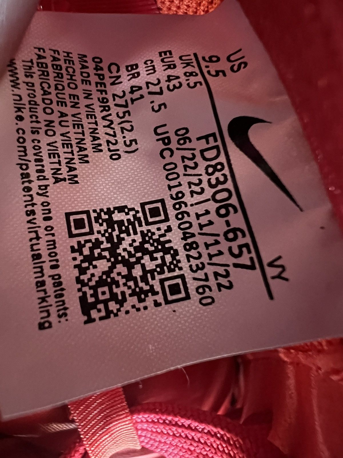 Nike Nike Air Force 1 ‘07 ATL Size 9.5 FD8306-657 Atlanta Red Size US 9.5 / EU 42-43 - 8 Thumbnail