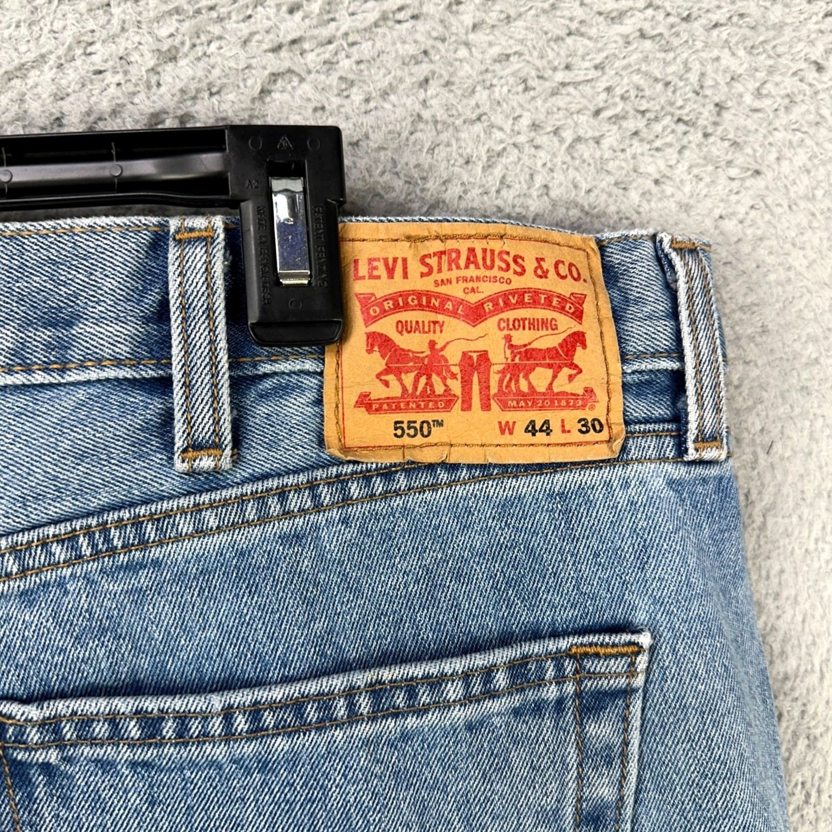 Levi's Levi's 550 Jeans 44X30 Blue Red Tab 5 Pocket Denim Pants Straight Adult Mens Regular Slim Casual Vintage: No, 550 Size US 44 / EU 60 - 6 Thumbnail