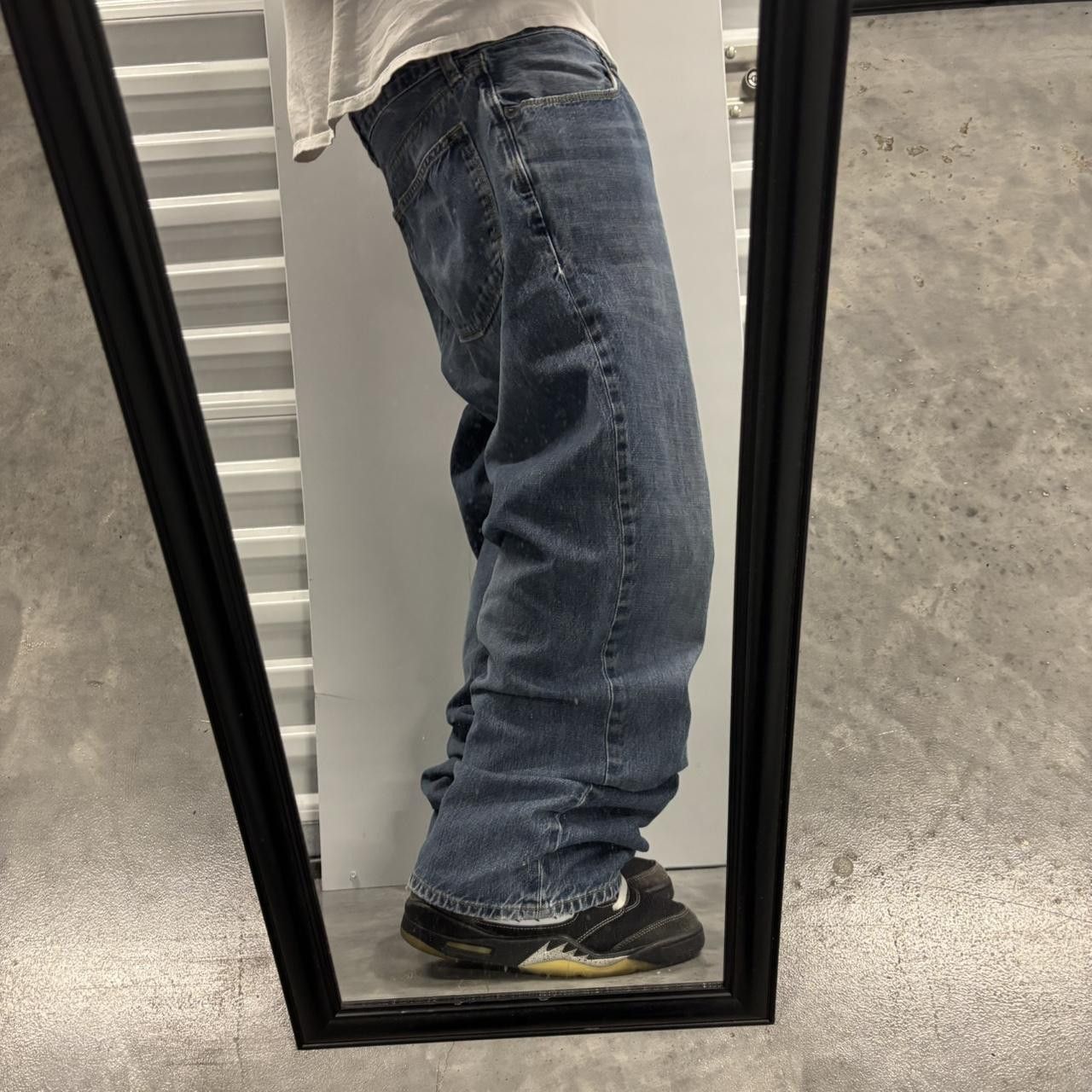 Japanese Brand × Vintage Crazy Vintage Y2K/2000s Baggy Grunge Dark Wash Essential Skater Denim Jeans! Size US 36 / EU 52 - 2 Thumbnail