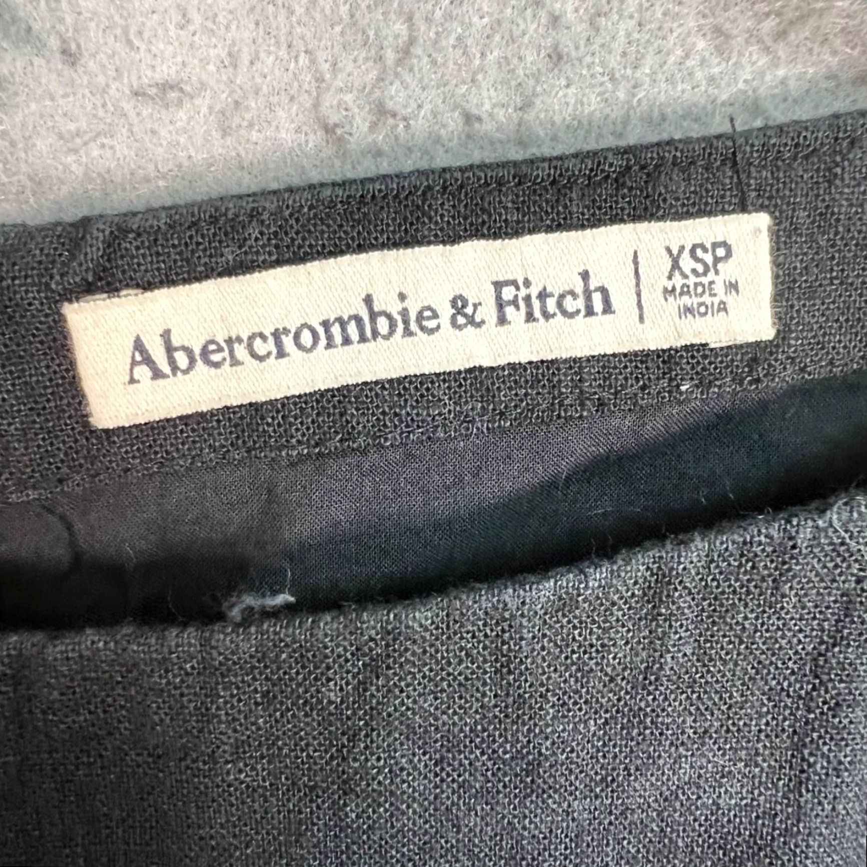 Abercrombie & Fitch VINTAGE Abercrombie & Fitch Womens XS Petite Black Linen-Blend Short Sleeve Tunic Dress Shirt Dress Womens Size 26" / US 2 / IT 38 - 3 Thumbnail