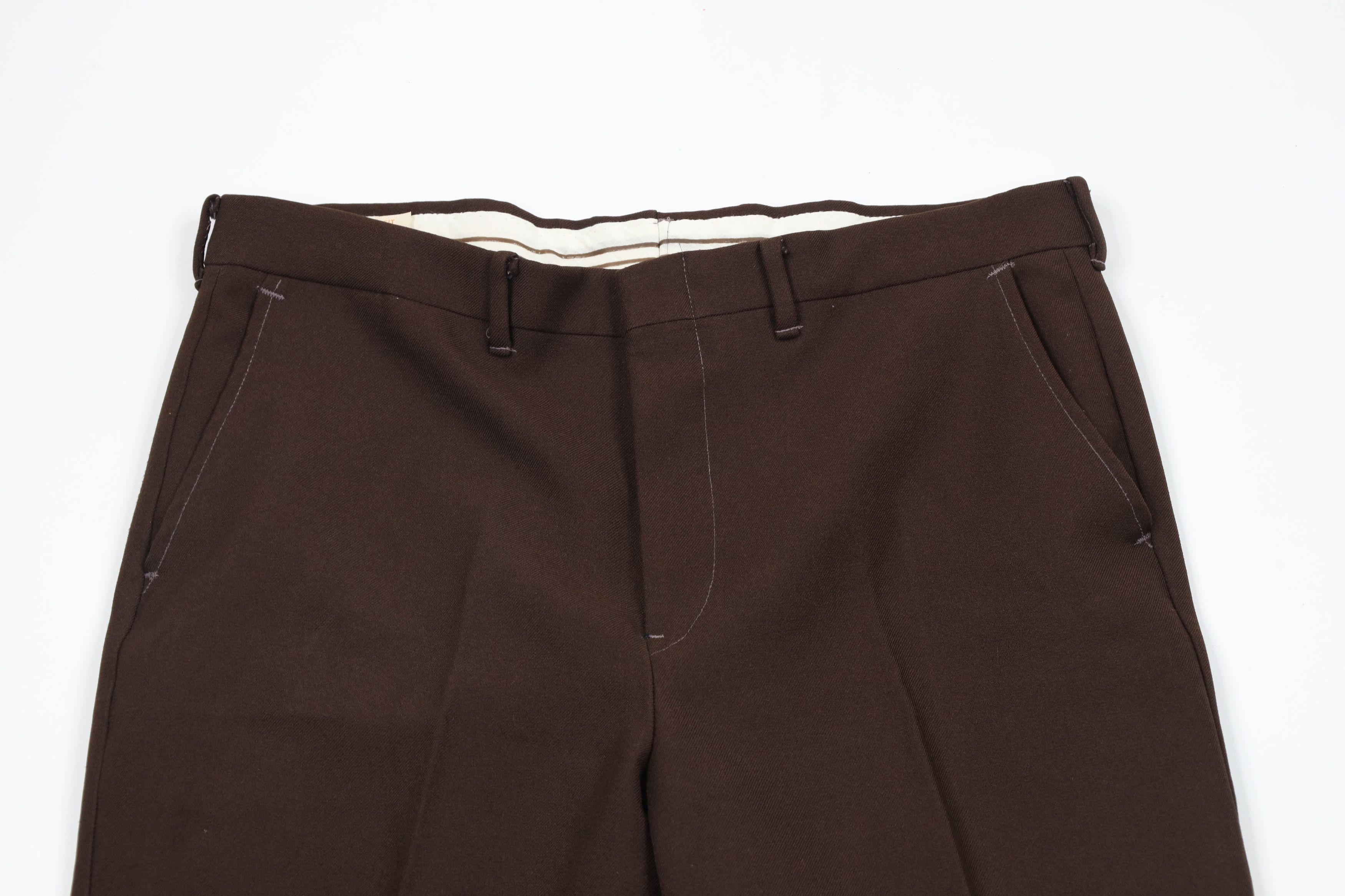 Vintage Vintage 70s Streetwear Bell Bottoms Chino Pants Brown USA Size US 34 / EU 50 - 2 Thumbnail