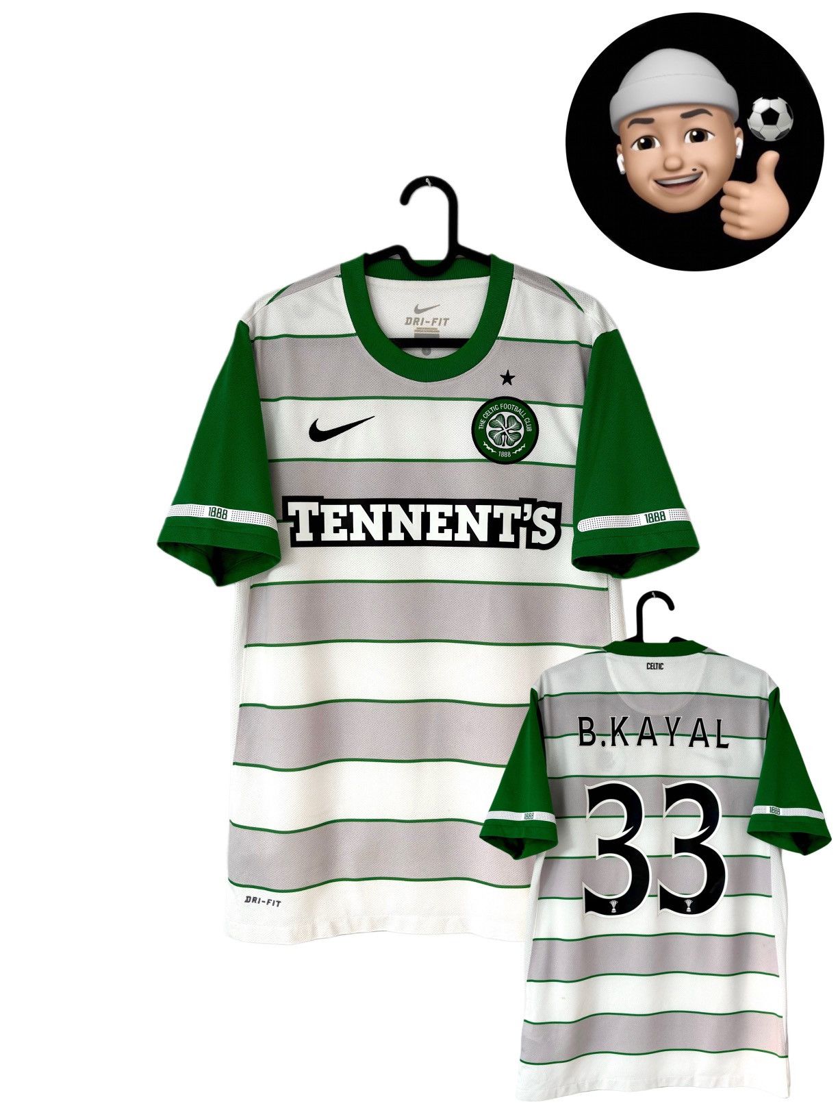 Nike × Vintage 2011 2012 Celtic Scotland Adidas Home Kit Soccer Jersey Tee Size US S / EU 44-46 / 1 - 1 Thumbnail
