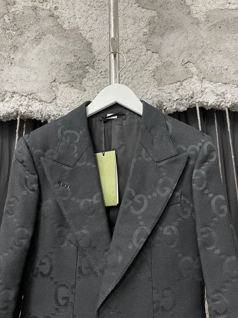 Gucci Gucci Dark pattern logo suit 2502-Nextarrow Size 36R - 3 Thumbnail