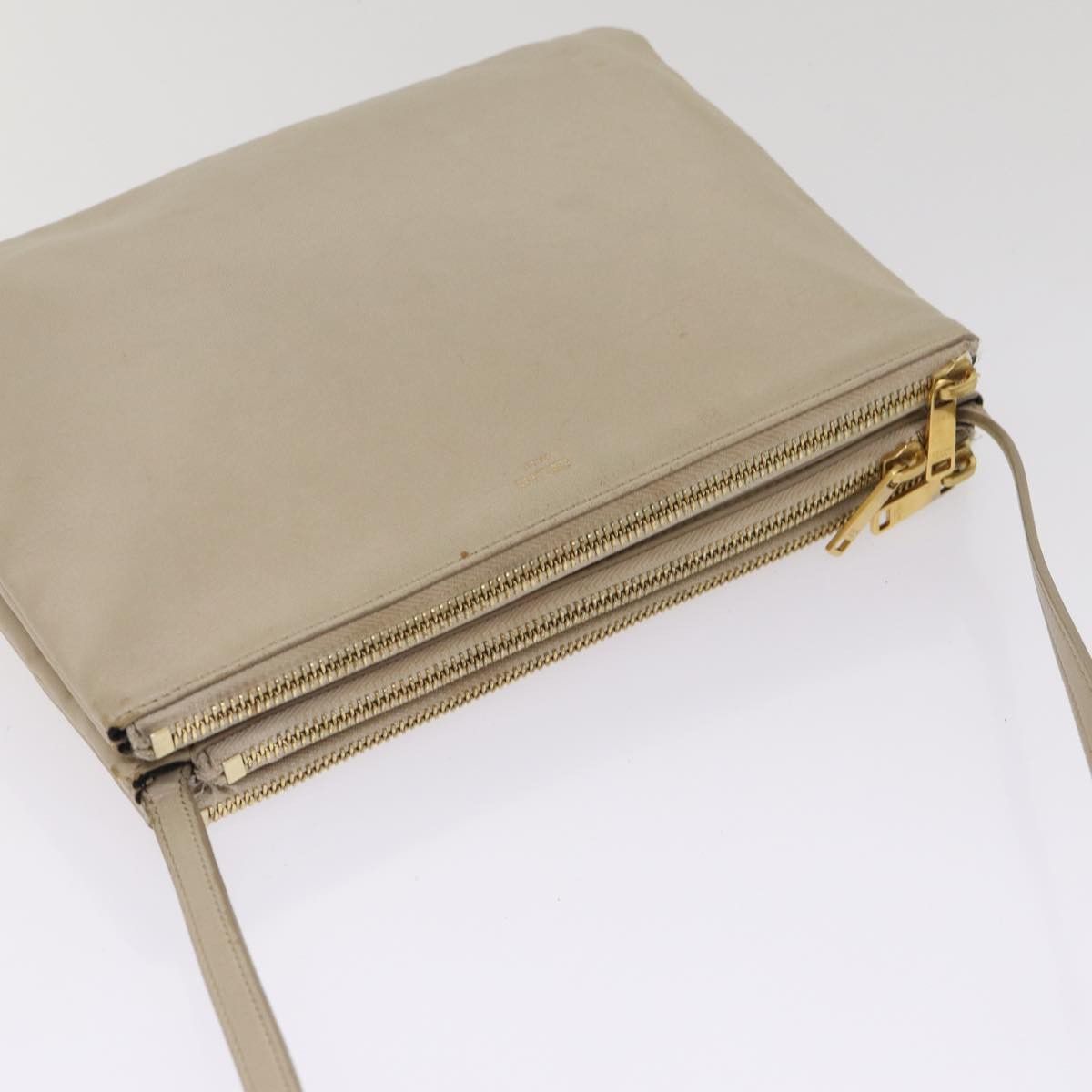 Celine CELINE Trio Shoulder Bag Leather Beige Gold Size ONE SIZE - 6 Thumbnail
