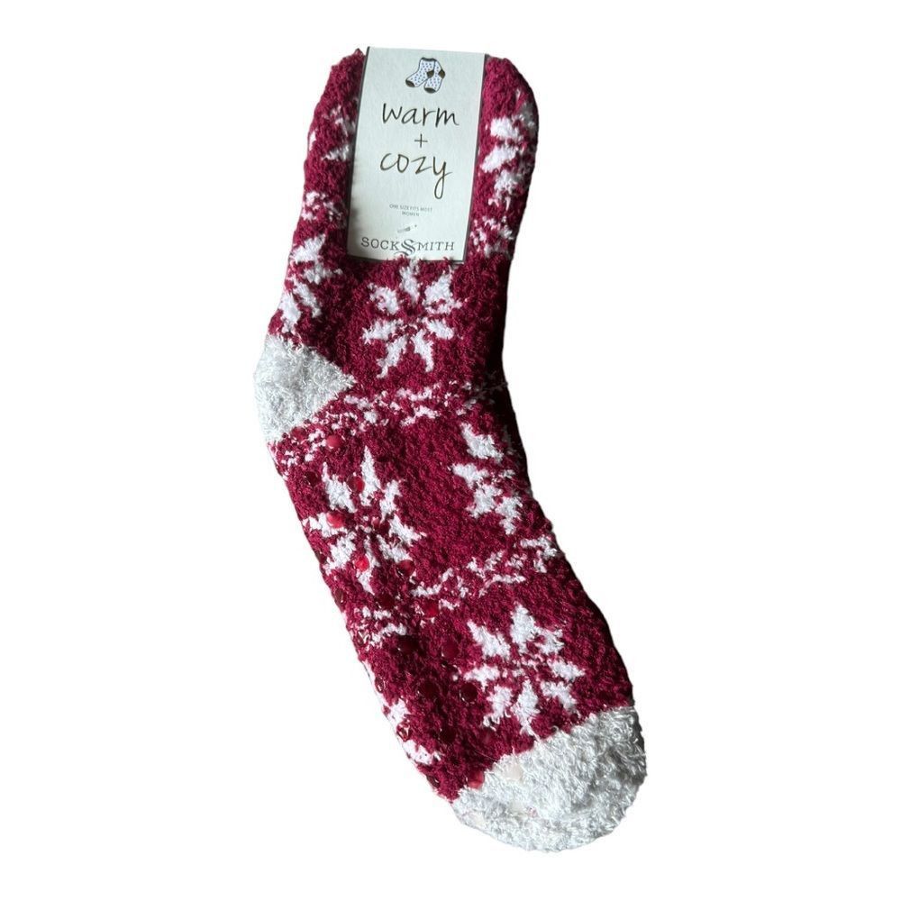 Other Sock Smith Warm and Cozy snowflake socks Size ONE SIZE - 1 Thumbnail