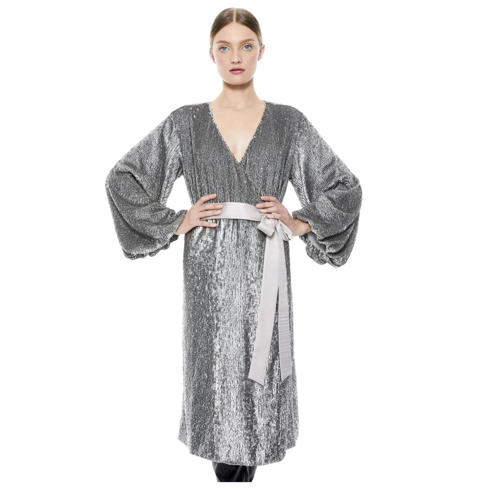 alice and olivia long sleeve goddess dress Alice + Olivia Delora floral-print long-sleeve Maxi Dress | Green