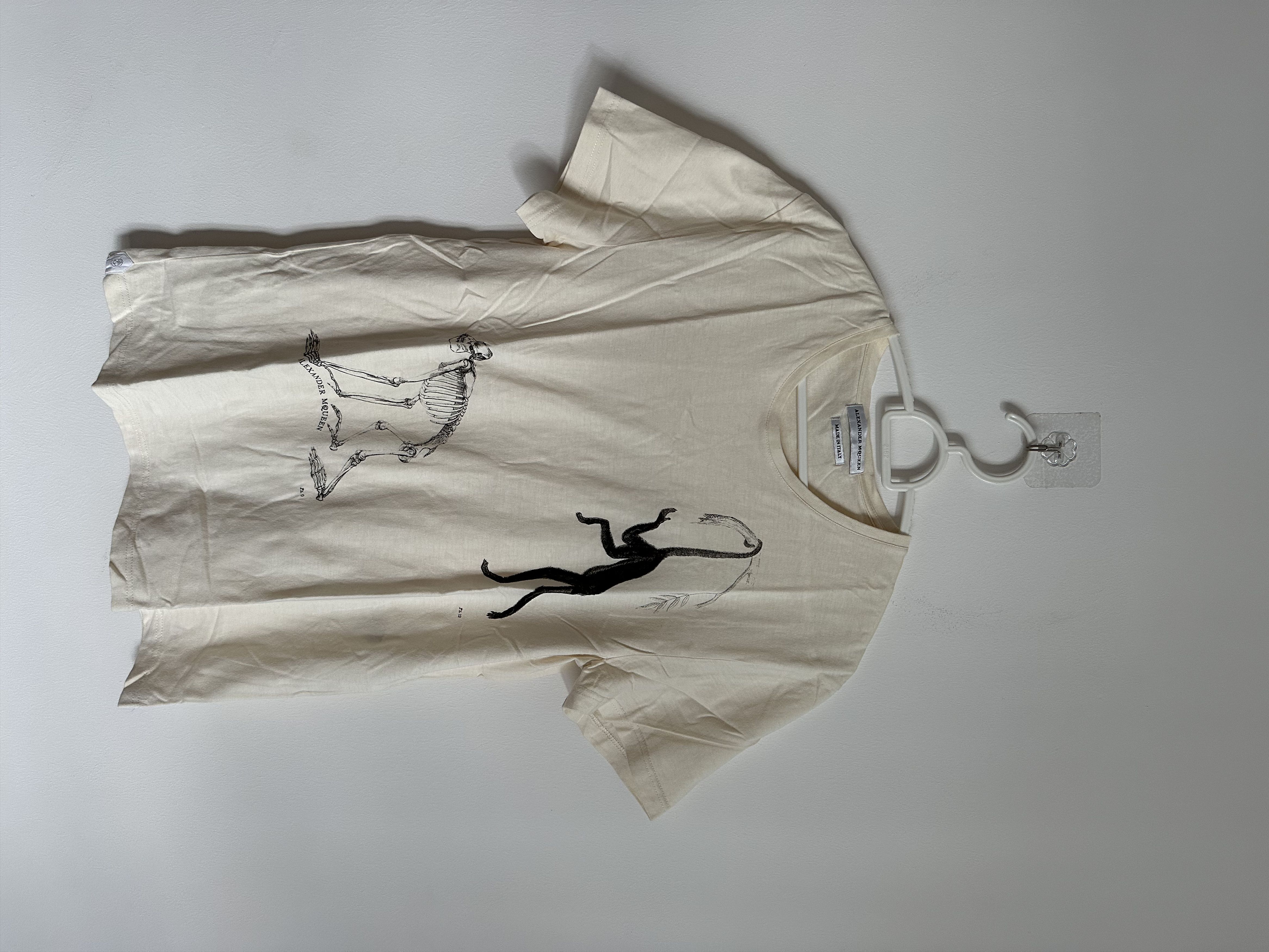 image of Alexander Mcqueen Printed Tee in Beige, Men's (Size Small)