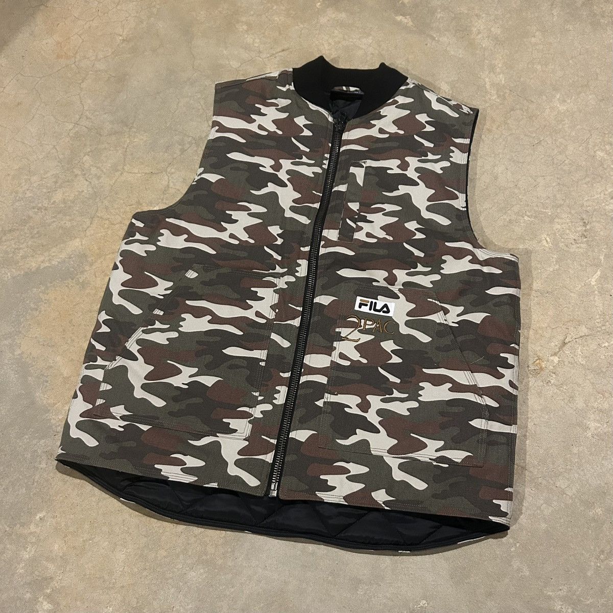 Carhartt Brand New 2Pac x Fila Camo Canvas Quilted Work Vest Carhartt Size US L / EU 52-54 / 3 - 2 Thumbnail