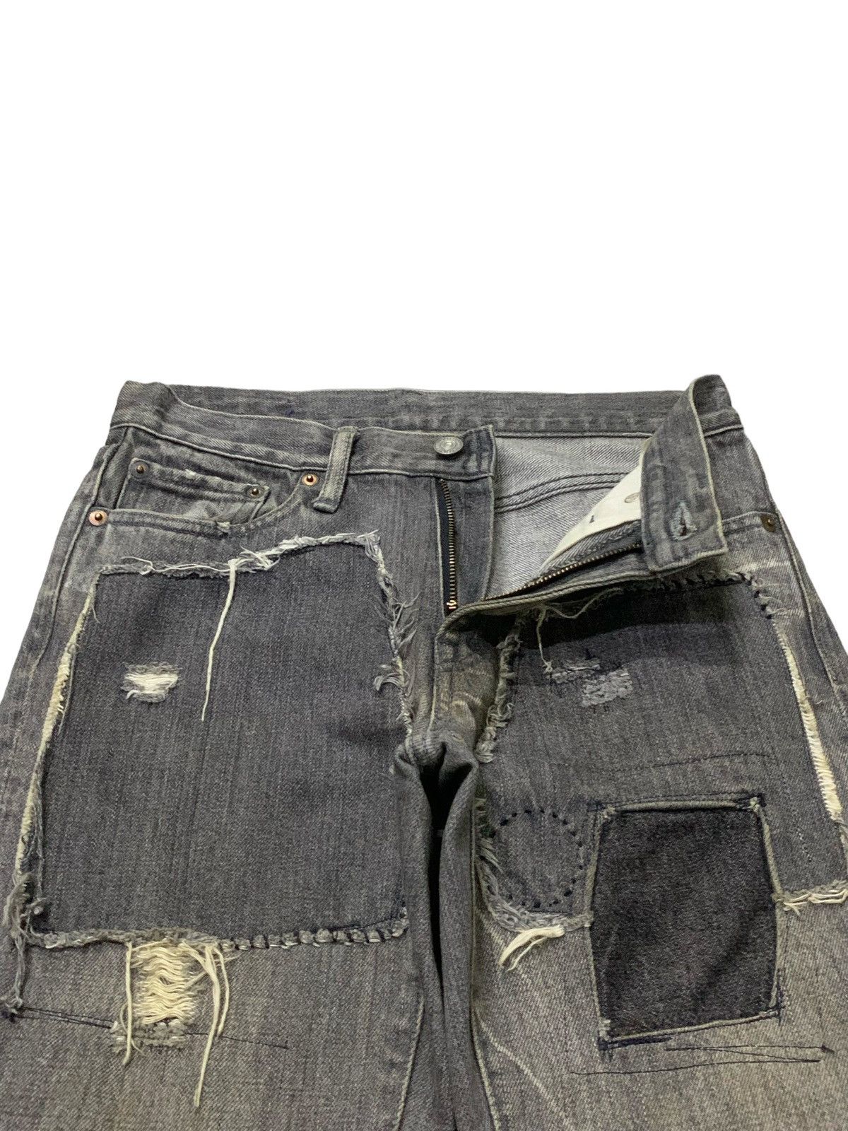 Kapital × Kapital Kountry Kapital Zipang Rat Crash Boro Patchwork Flared Jeans Size US 28 / EU 44 - 9 Thumbnail