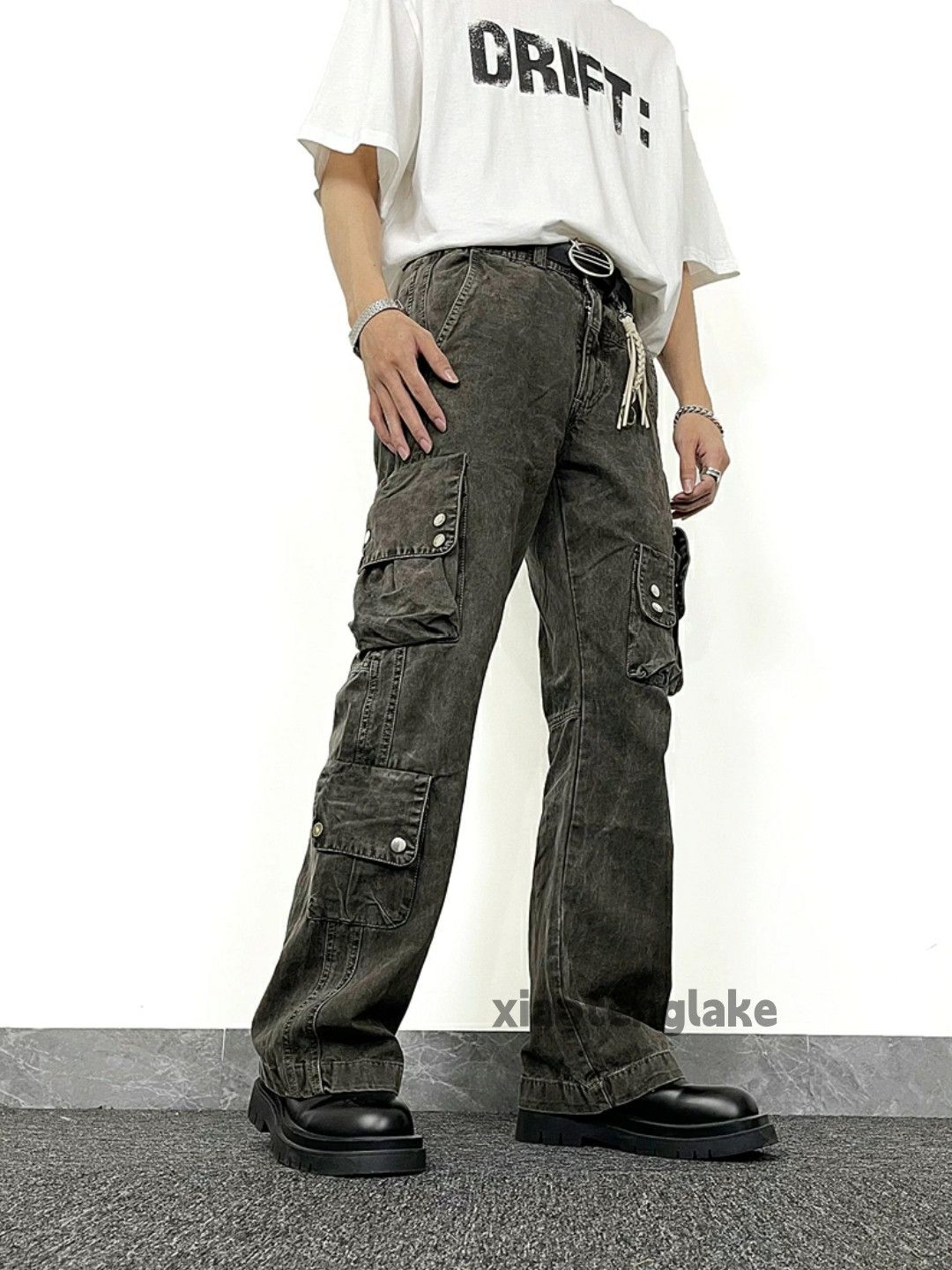 Jean × Vintage washed faded cleanfit yuppie bootcut grunge cargo jeans Size US 32 / EU 48 - 5 Thumbnail