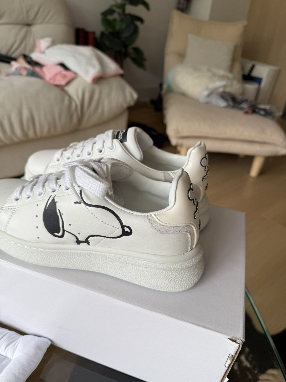 Marc Jacobs × Peanuts MARC JACOBS X PEANUTS WHITE SNEAKERS Size US 7 / IT 37 - 4 Thumbnail