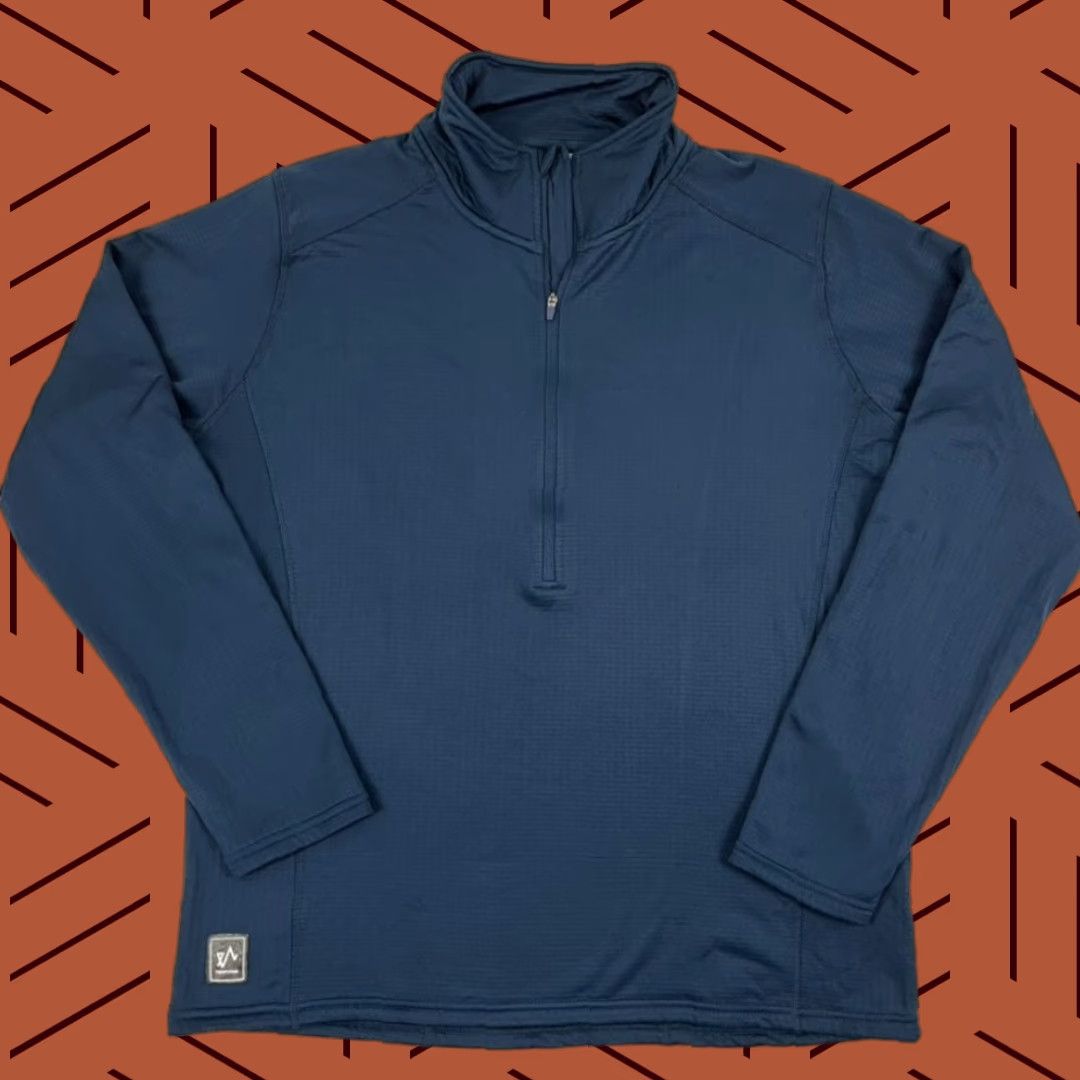 Vintage TwentyFour Norway Pullover Jacket Adult Mens XL Blue Fleece Lined 1/2 Zip Active Outdoor Sports Regular Long Sleeve Solid Size US XL / EU 56 / 4 - 1 Thumbnail