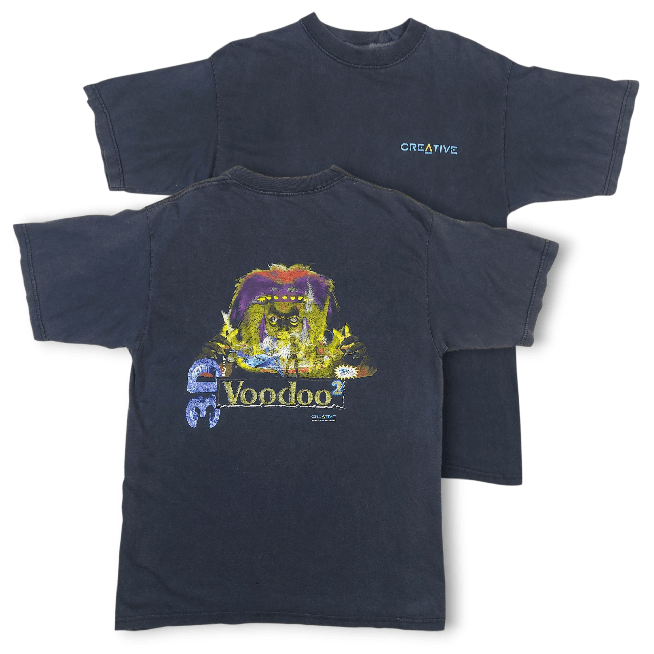 Microsoft VTG 1998 Creative 3D Blaster Voodoo2 Video Card Promo TEE Size US L / EU 52-54 / 3 - 1 Thumbnail