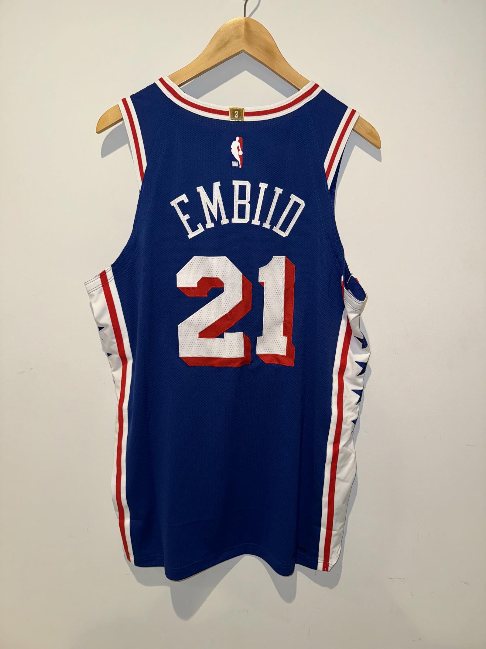 Designer Nike Philadelphia 76ers Joel Embiid Authentic Jersey Sz L 48 Size US L / EU 52-54 / 3 - 3 Thumbnail