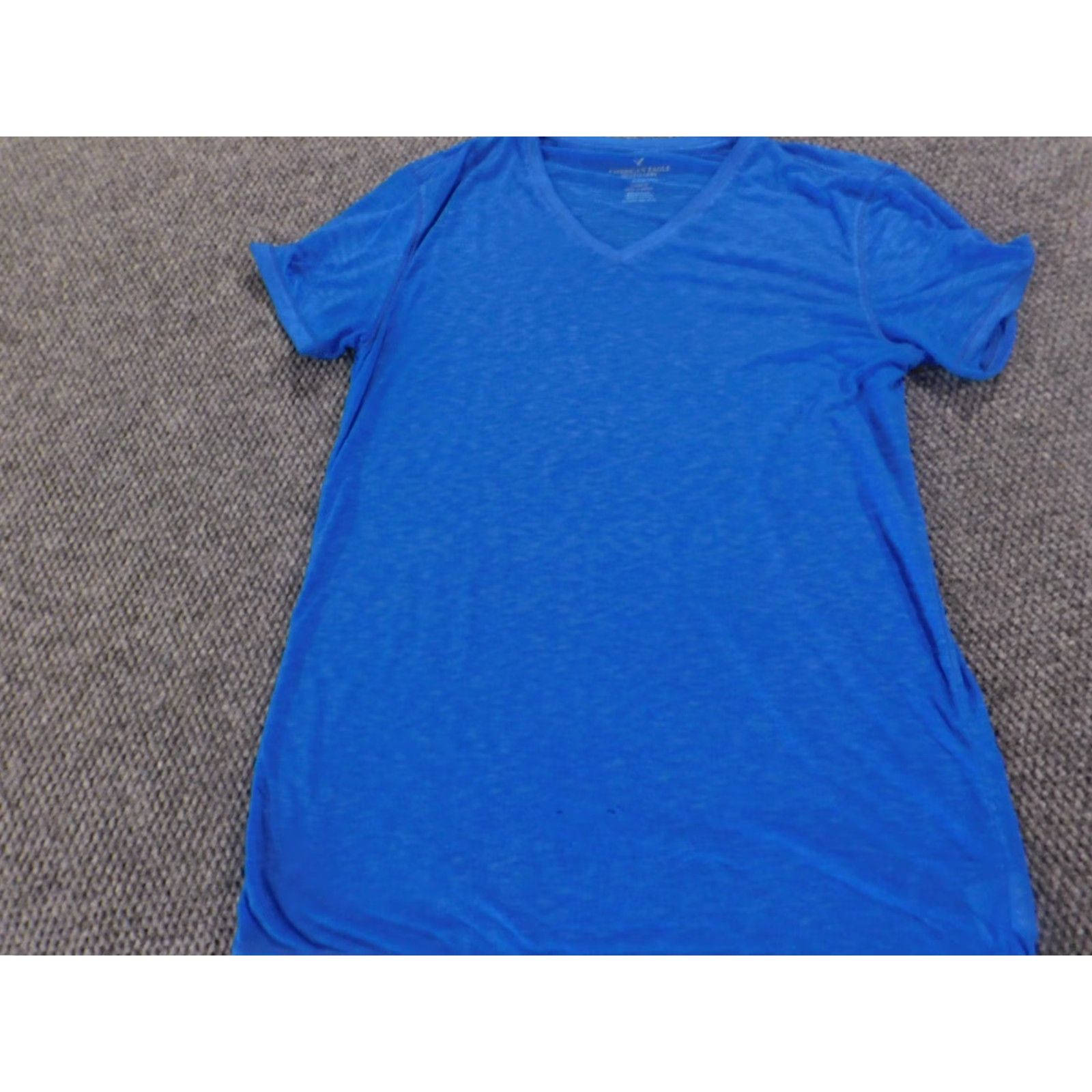 American Eagle Outfitters American Eagle Outfitters Shirt Women Small Blue Pullover Raglan Sleeve Stretch Knit Collared Long Sleeve Solid Casual Modern Regular Bagged? Size S / US 4 / IT 40 - 3 Thumbnail