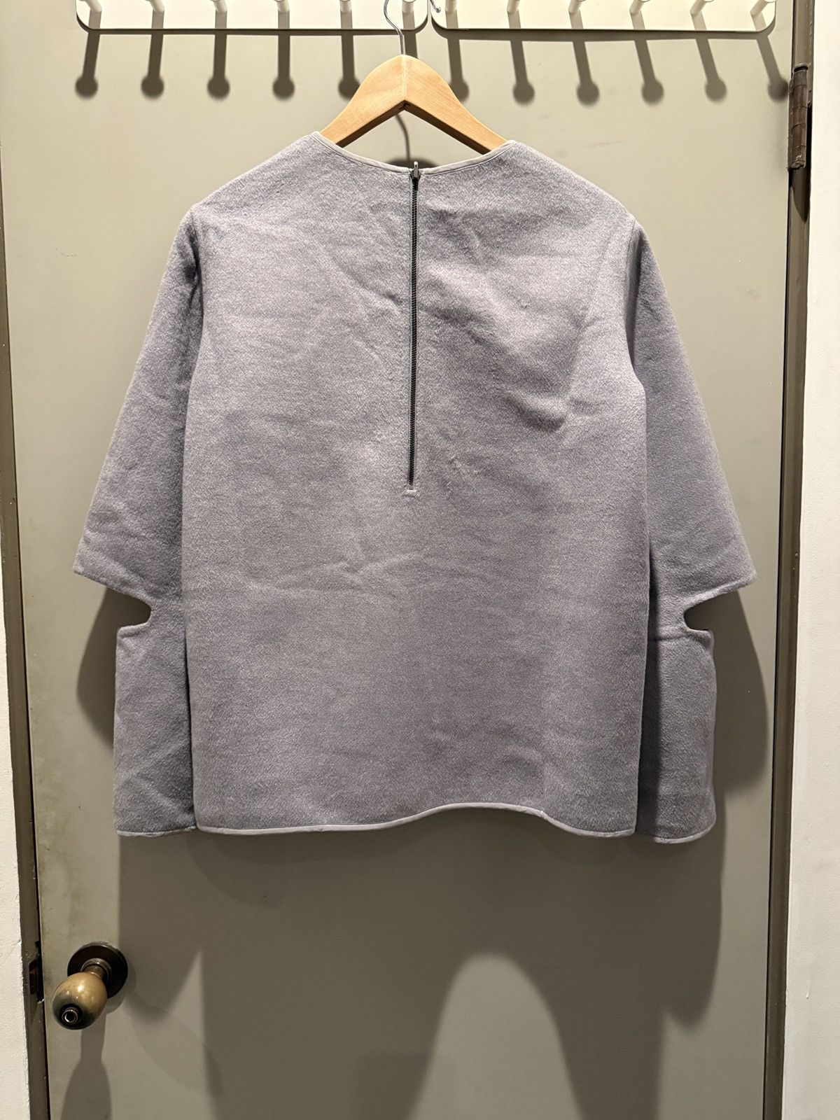 Cos COS Grey Reversible Zipper Wool Jumper Sweater Size M / US 6-8 / IT 42-44 - 2 Thumbnail