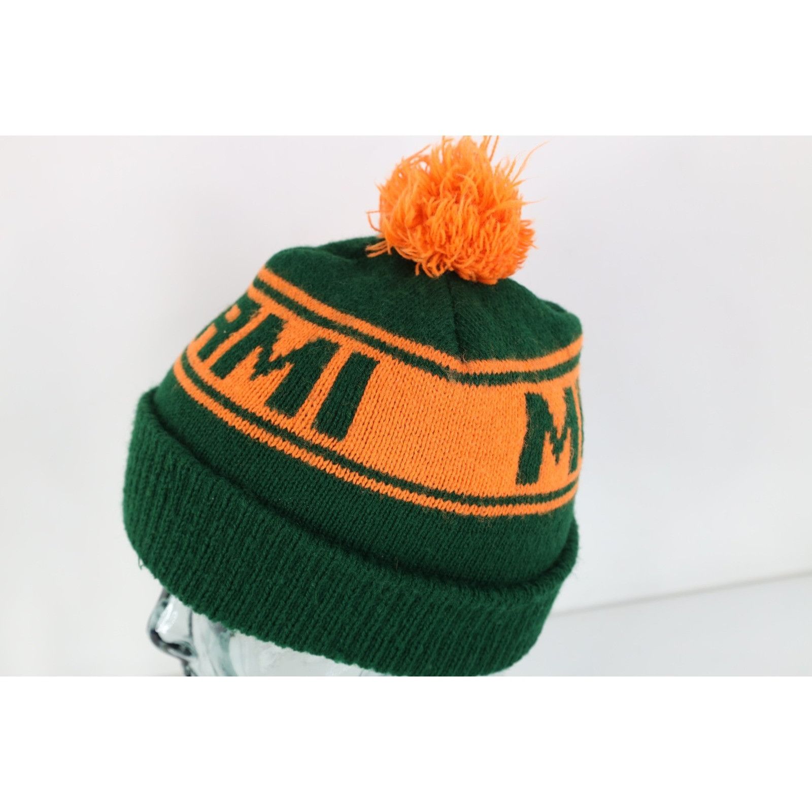 Vintage Vintage 90s Spell Out University of Miami Hurricanes Beanie Size ONE SIZE - 3 Thumbnail