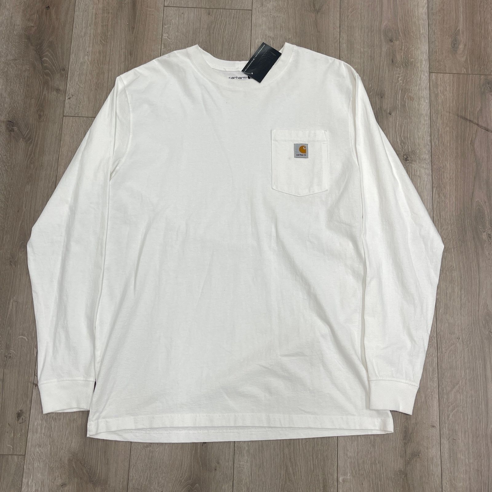 Carhartt Carhartt Loose Fit Long Sleeve white Pocket Tee Shirt Size L Size US L / EU 52-54 / 3 - 1 Thumbnail