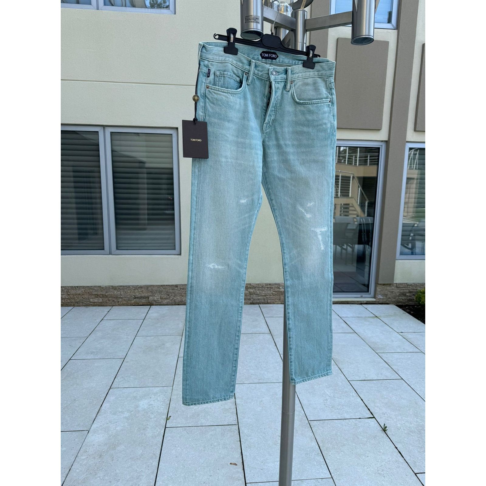 Tom Ford o1rshd1 Q:2 / Slim Fit Denim in Jade Blue Size US 36 / EU 52 - 14 Thumbnail
