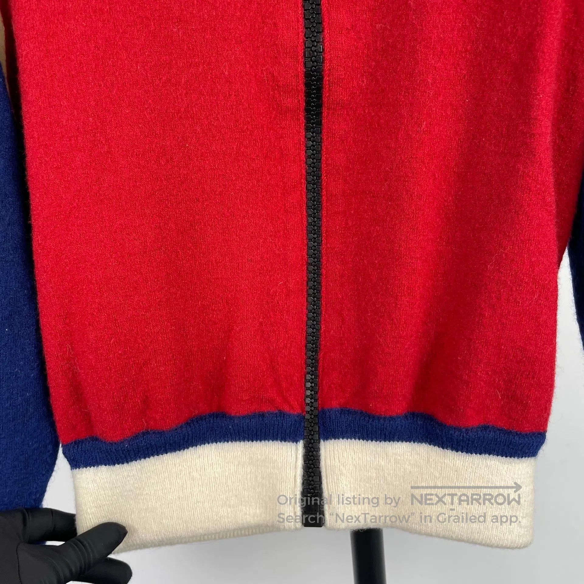 Celine CELINE Red and blue color block leisure sweater jacket XS Size US XS / EU 42 / 0 - 3 Thumbnail