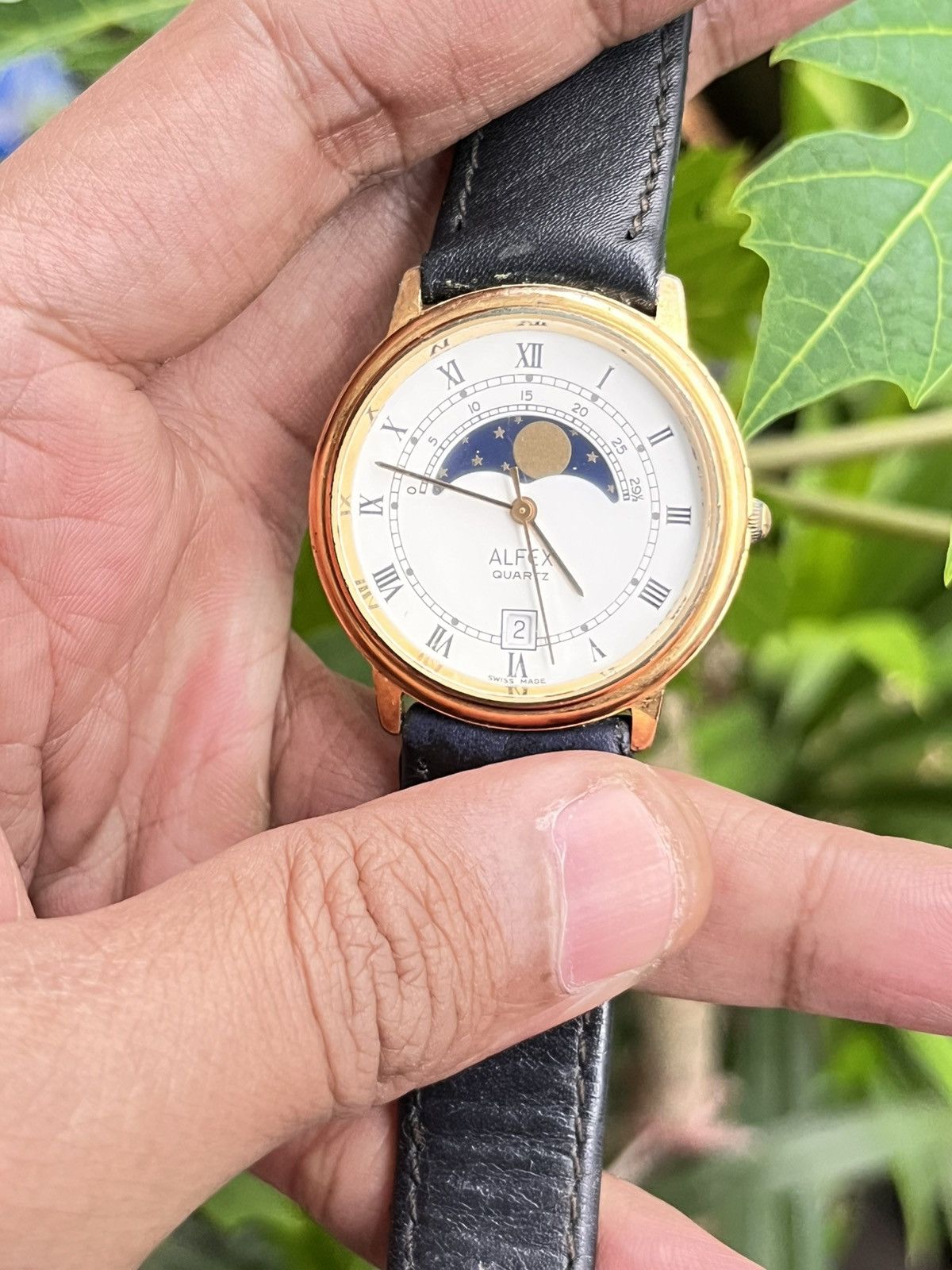 Vintage vintage watch alfex moonphase Size ONE SIZE - 14 Thumbnail