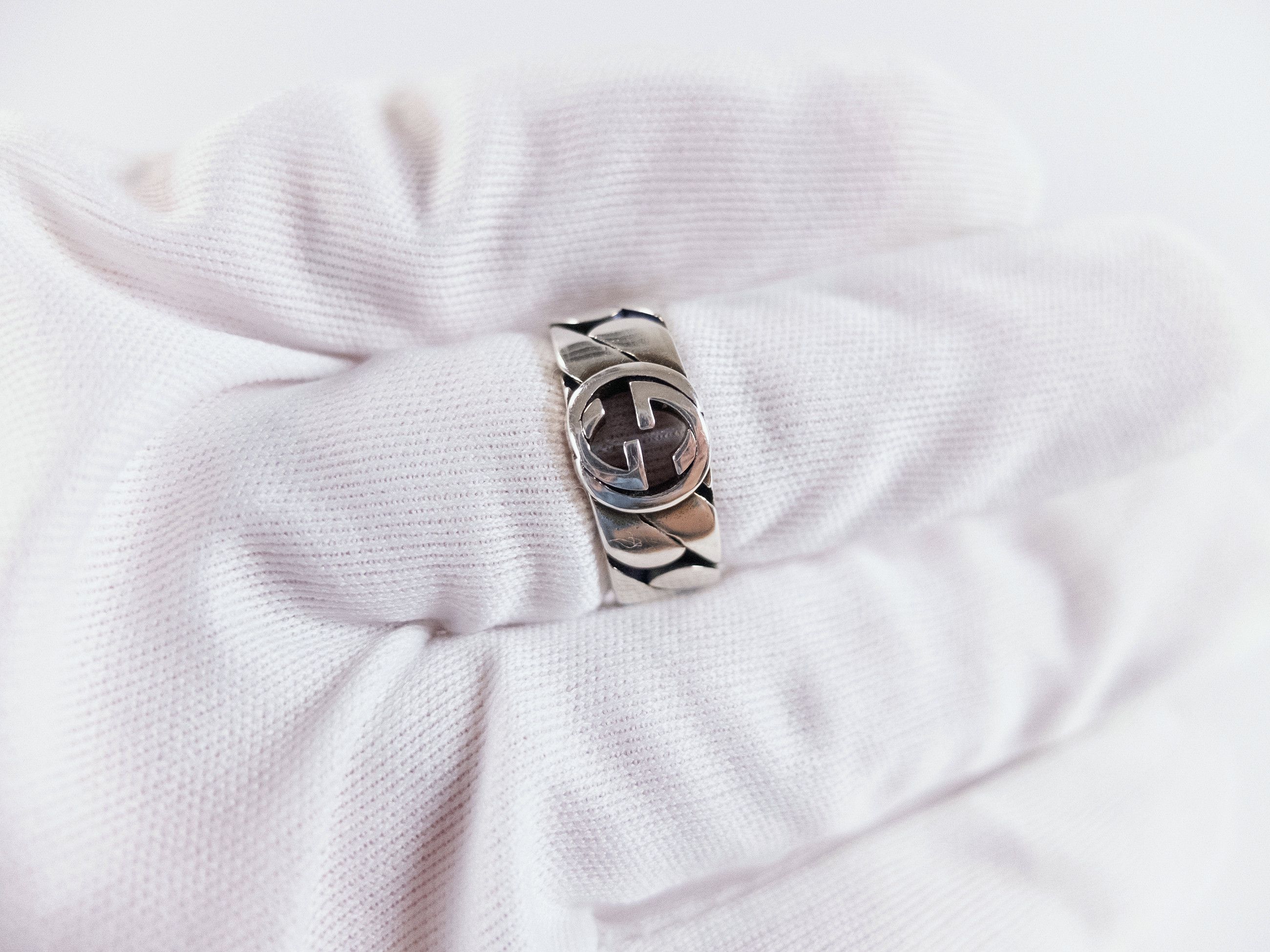 Gucci GUCCI interlocking G logo silver chain ring Size 20 / 9 Size ONE SIZE - 6 Thumbnail
