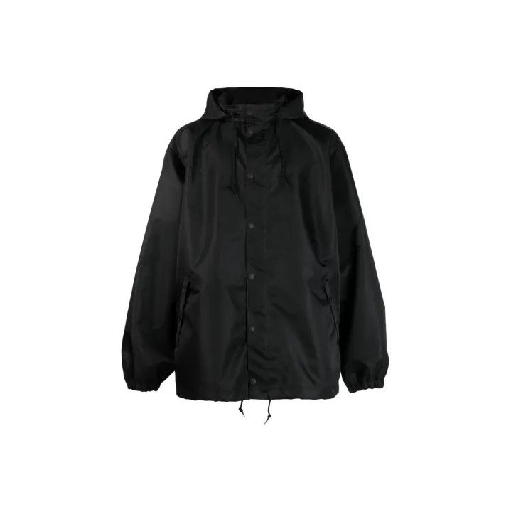 Balenciaga Balenciaga SS23 Logo Black Hooded Jacket Size US M / EU 48-50 / 2 - 1 Thumbnail