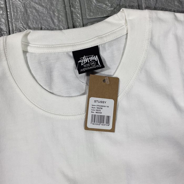 Vintage Stussy Strawberry Tee White | Grailed